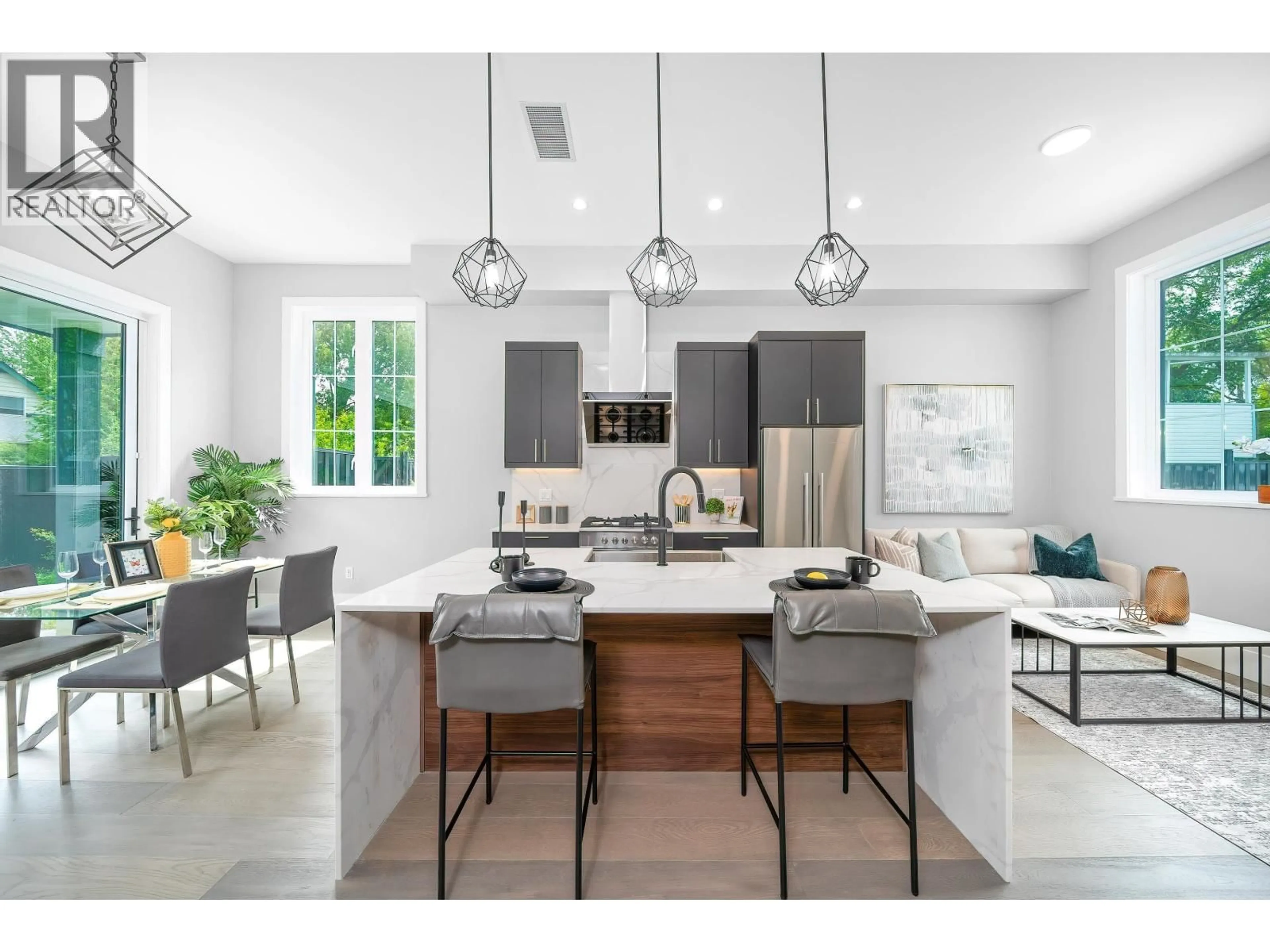 Open concept kitchen, ceramic/tile floor for 4 - 9500 GARDEN CITY ROAD, Richmond British Columbia V7A2S2