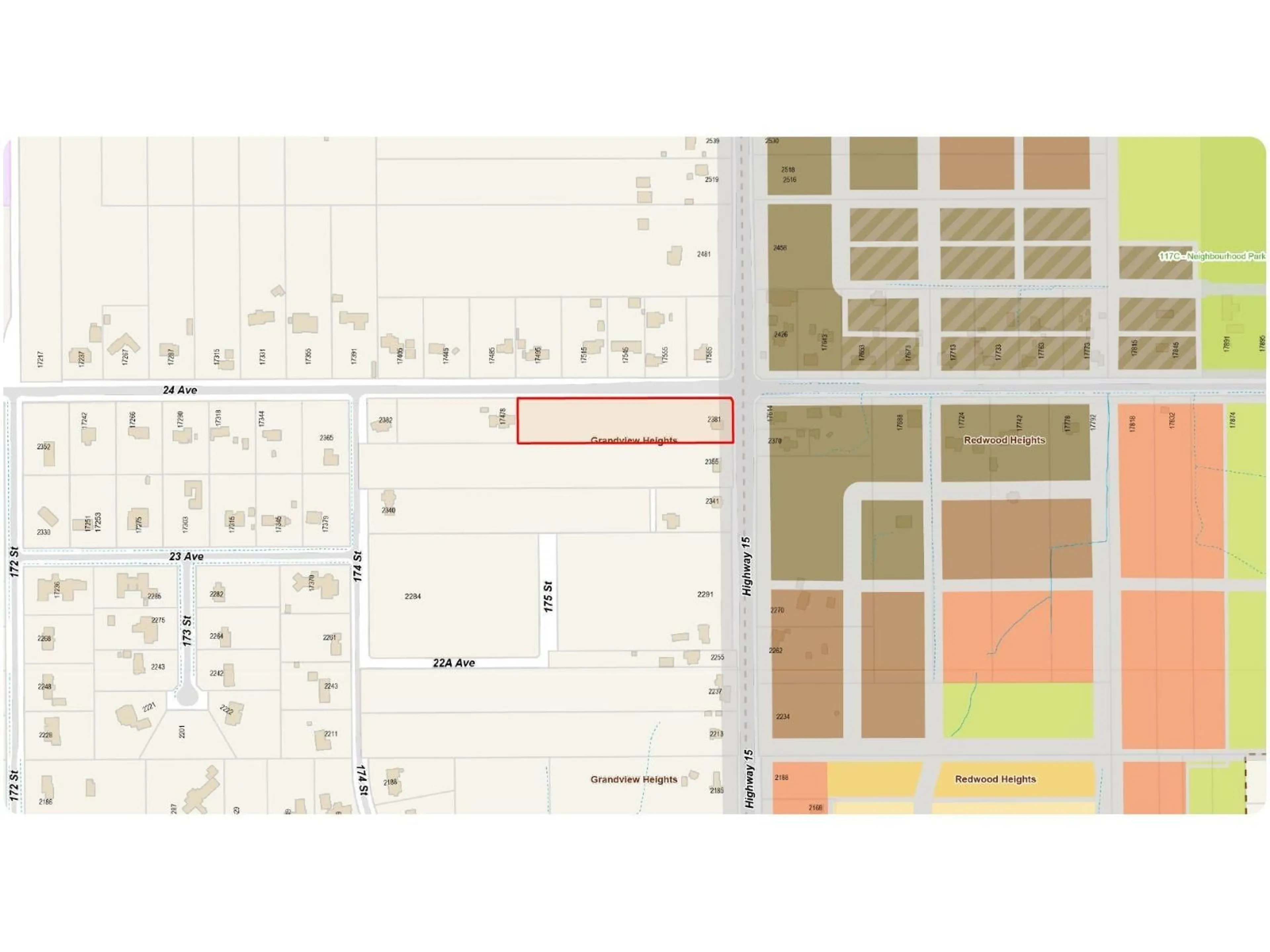 Picture of a map for 2381 176 STREET, Surrey British Columbia V3Z9V4