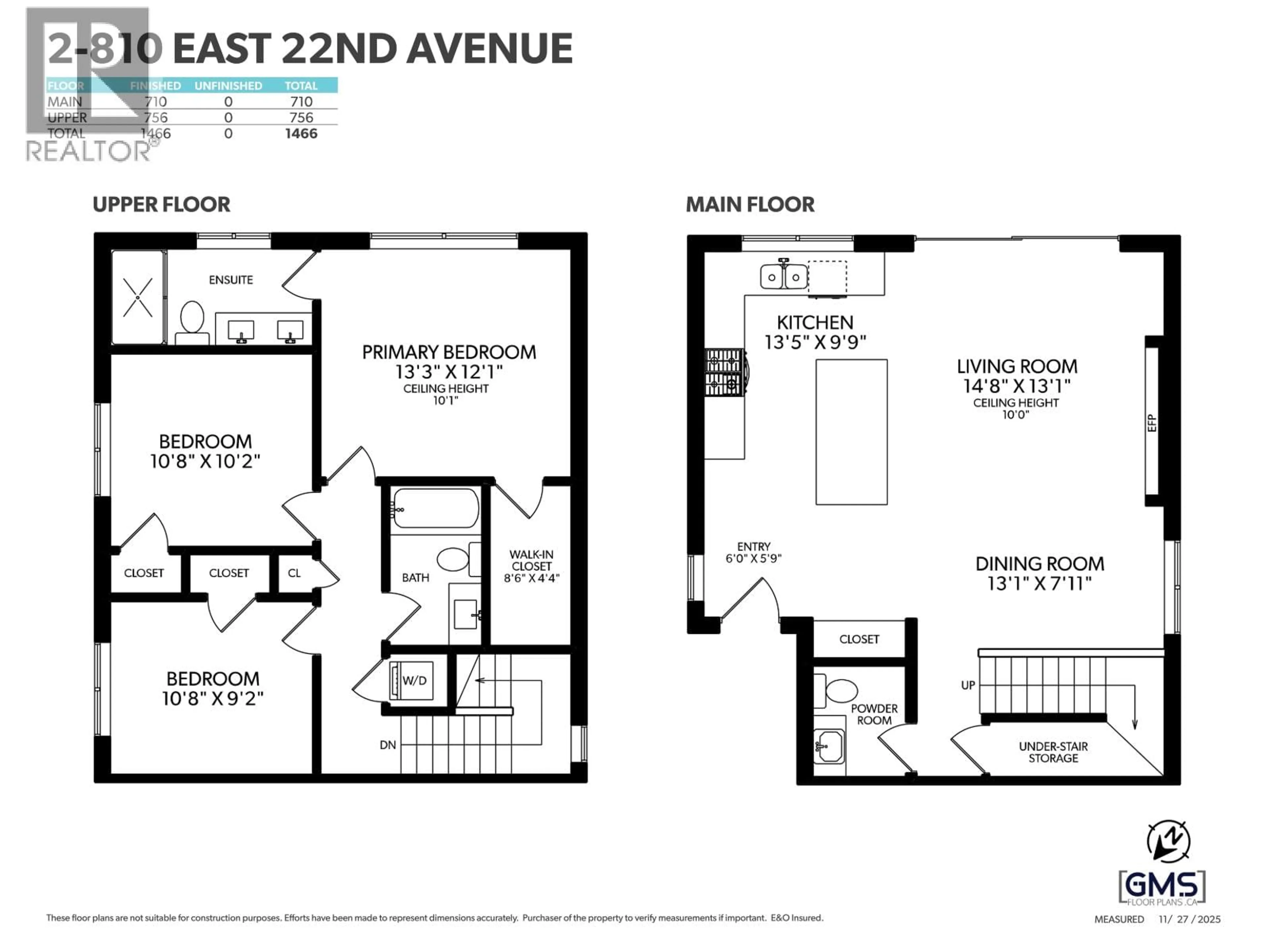 Floor plan for 2 - 810 22ND AVENUE, Vancouver British Columbia V5V1V7