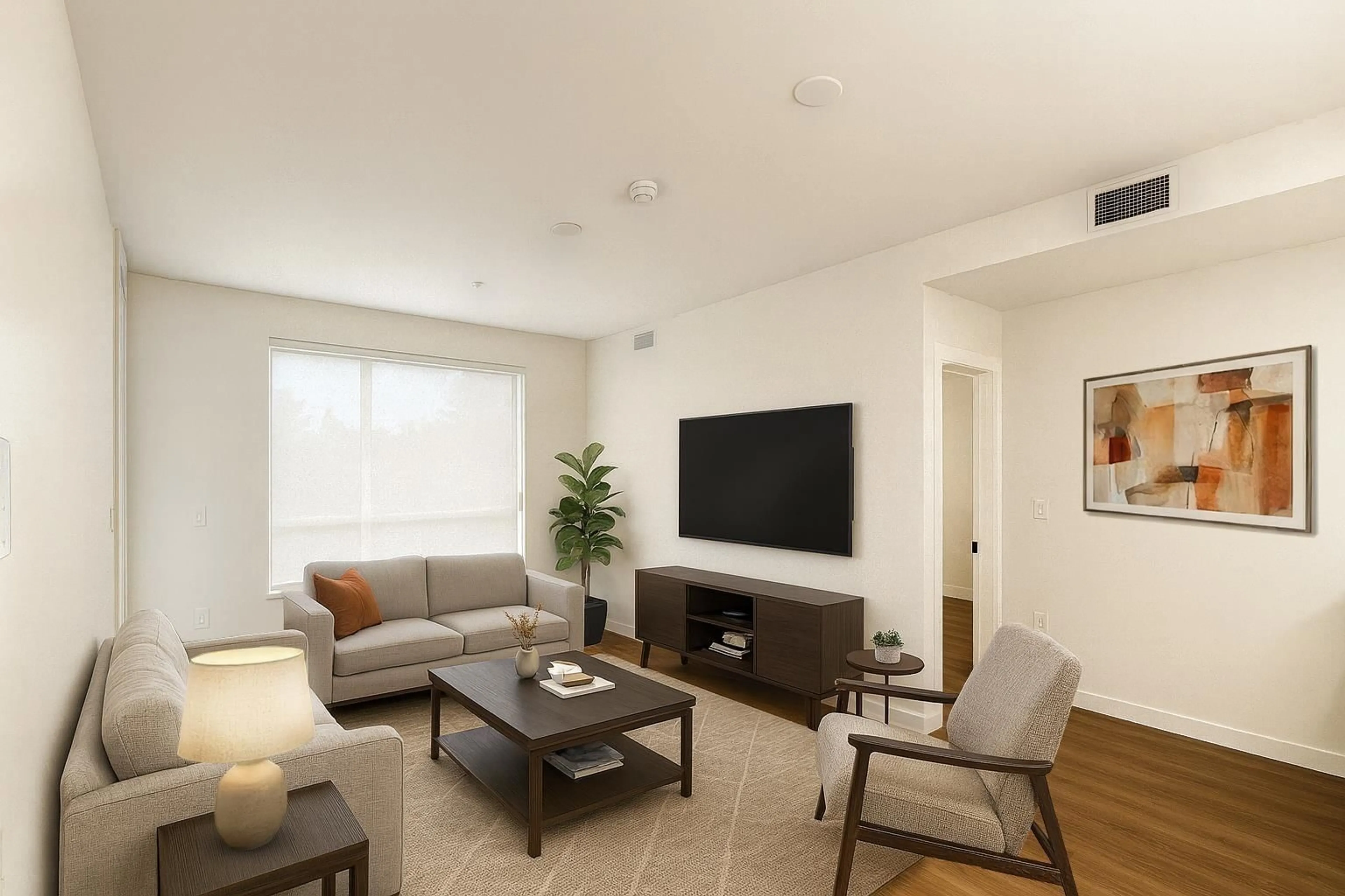 Living room with furniture, unknown for 407 - 27215 ALDERGROVE TOWN CENTRE DRIVE, Langley British Columbia V4W0E3