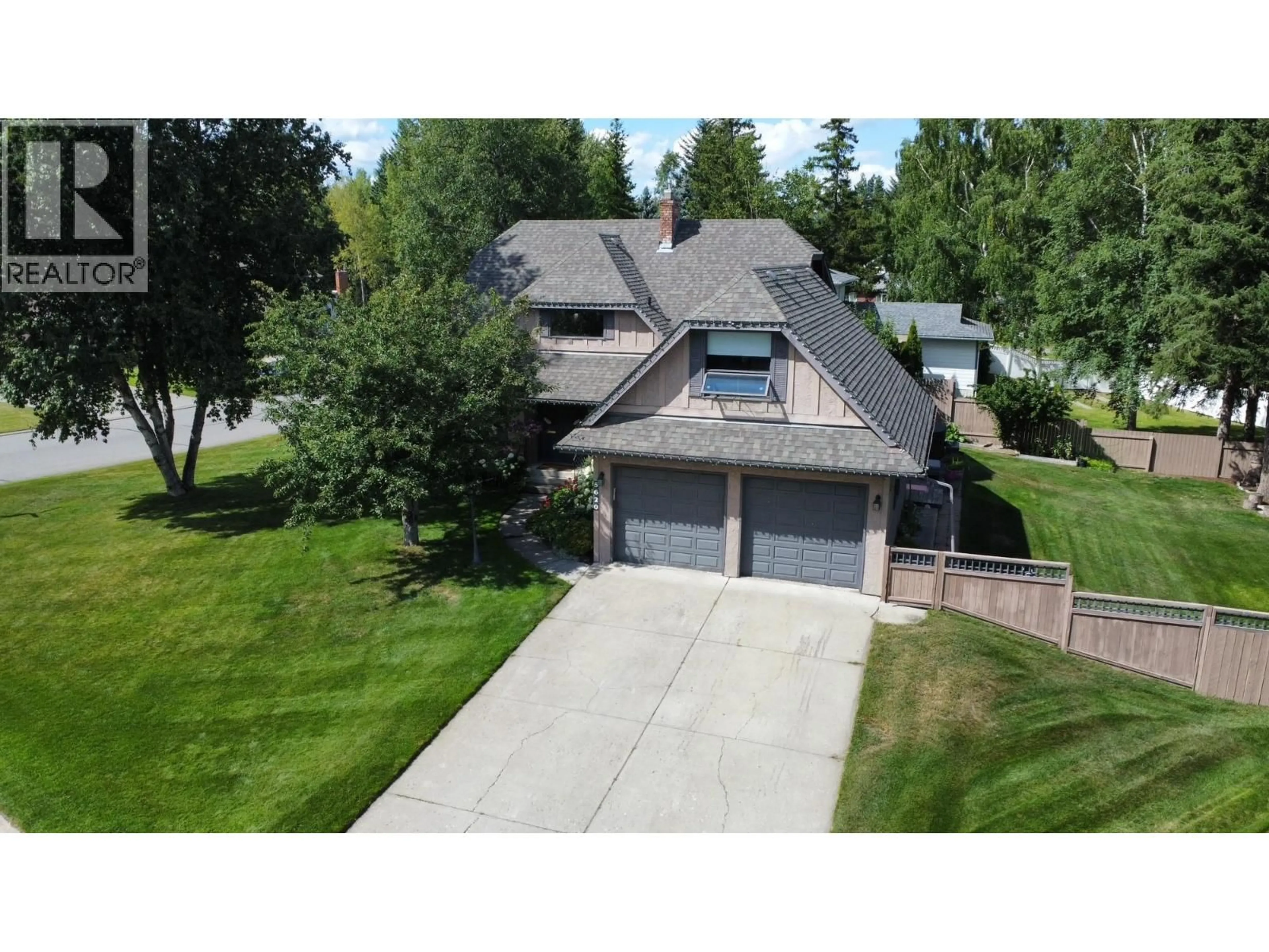 A pic from outside/outdoor area/front of a property/back of a property/a pic from drone, street for 5620 MCGRATH PLACE, Prince George British Columbia V2N3S8