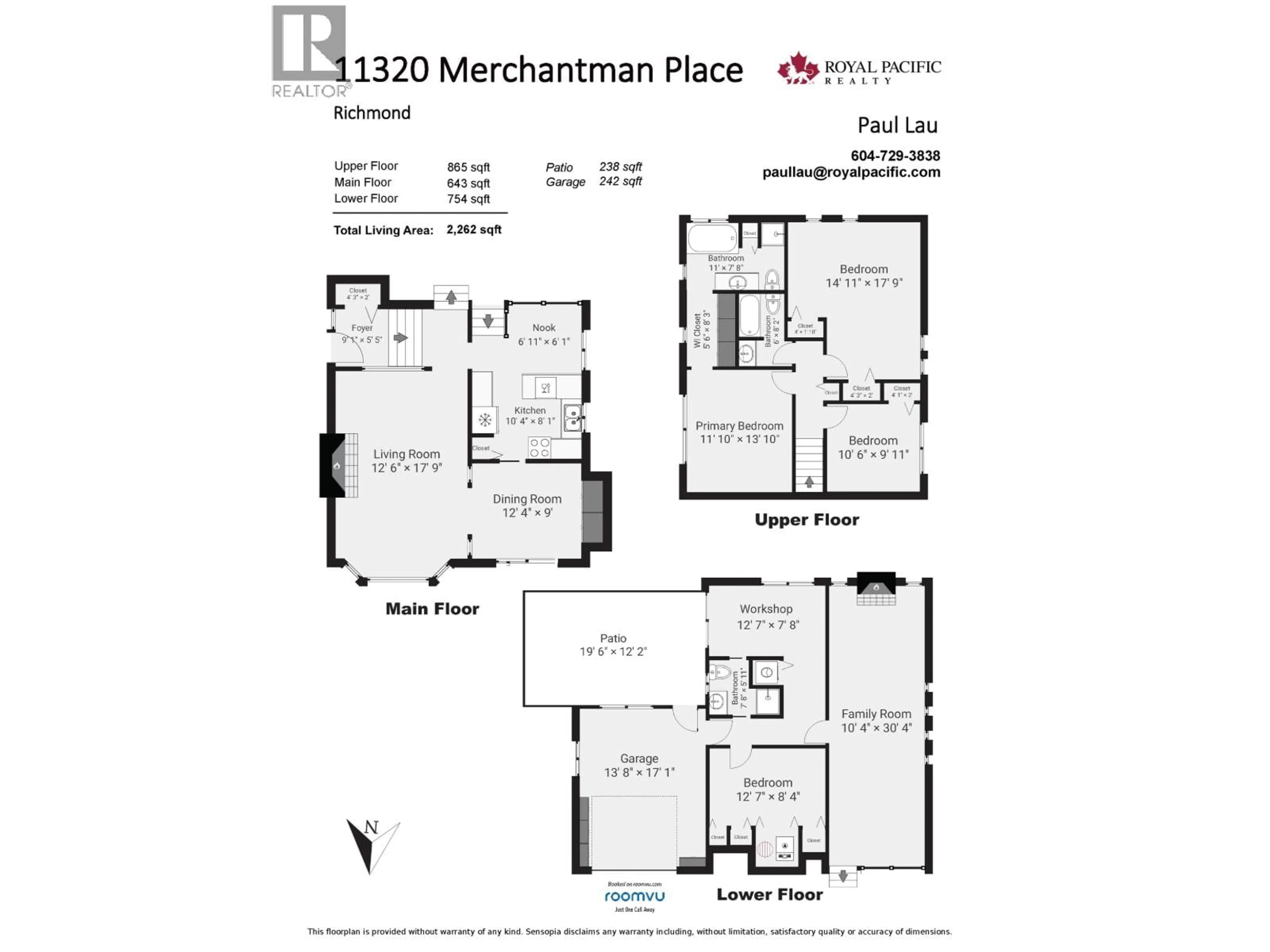 Floor plan for 11320 MERCHANTMAN PLACE, Richmond British Columbia V7E4R3