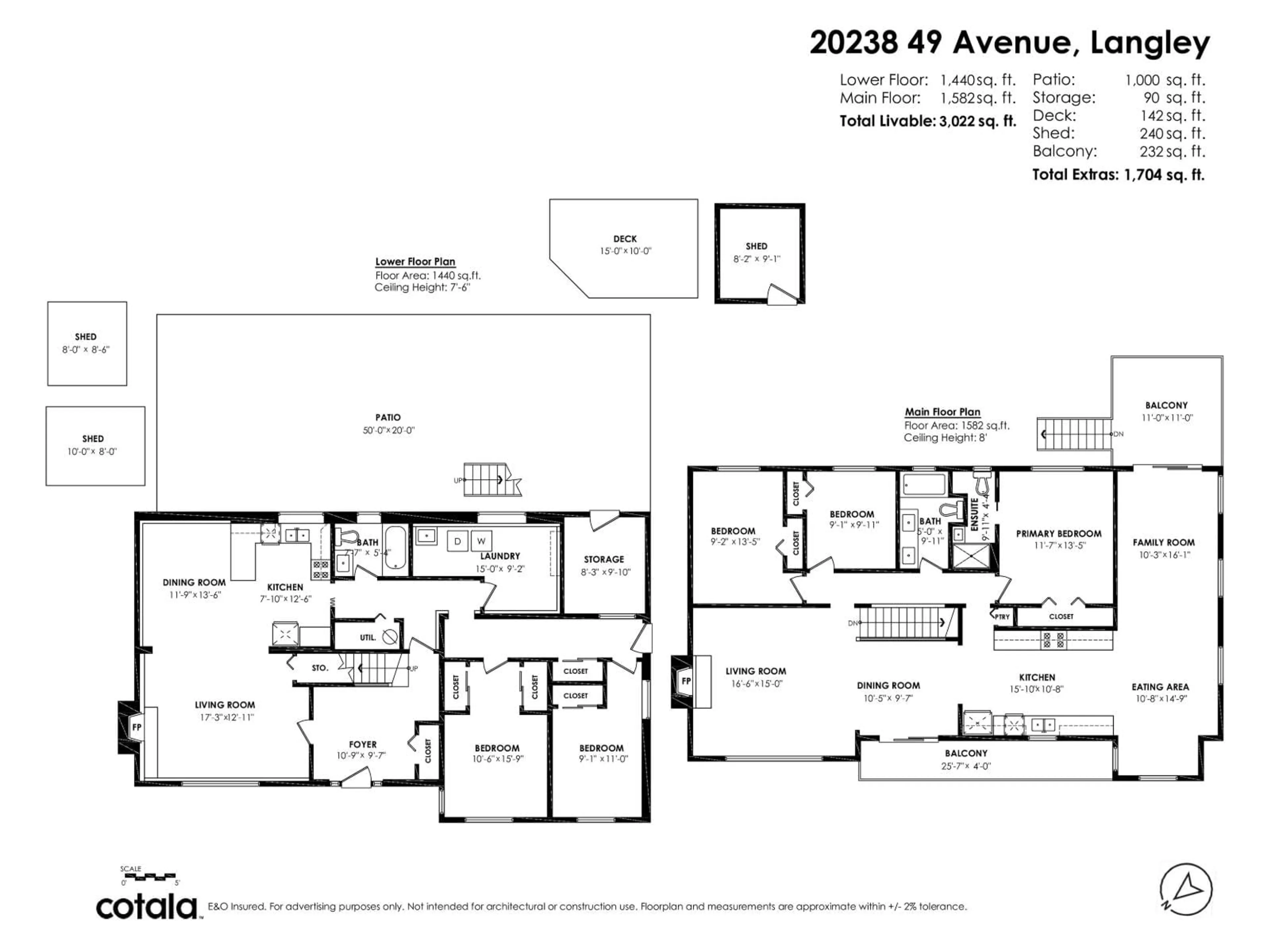 Floor plan for 20238 49 AVENUE, Langley British Columbia V3A6W9