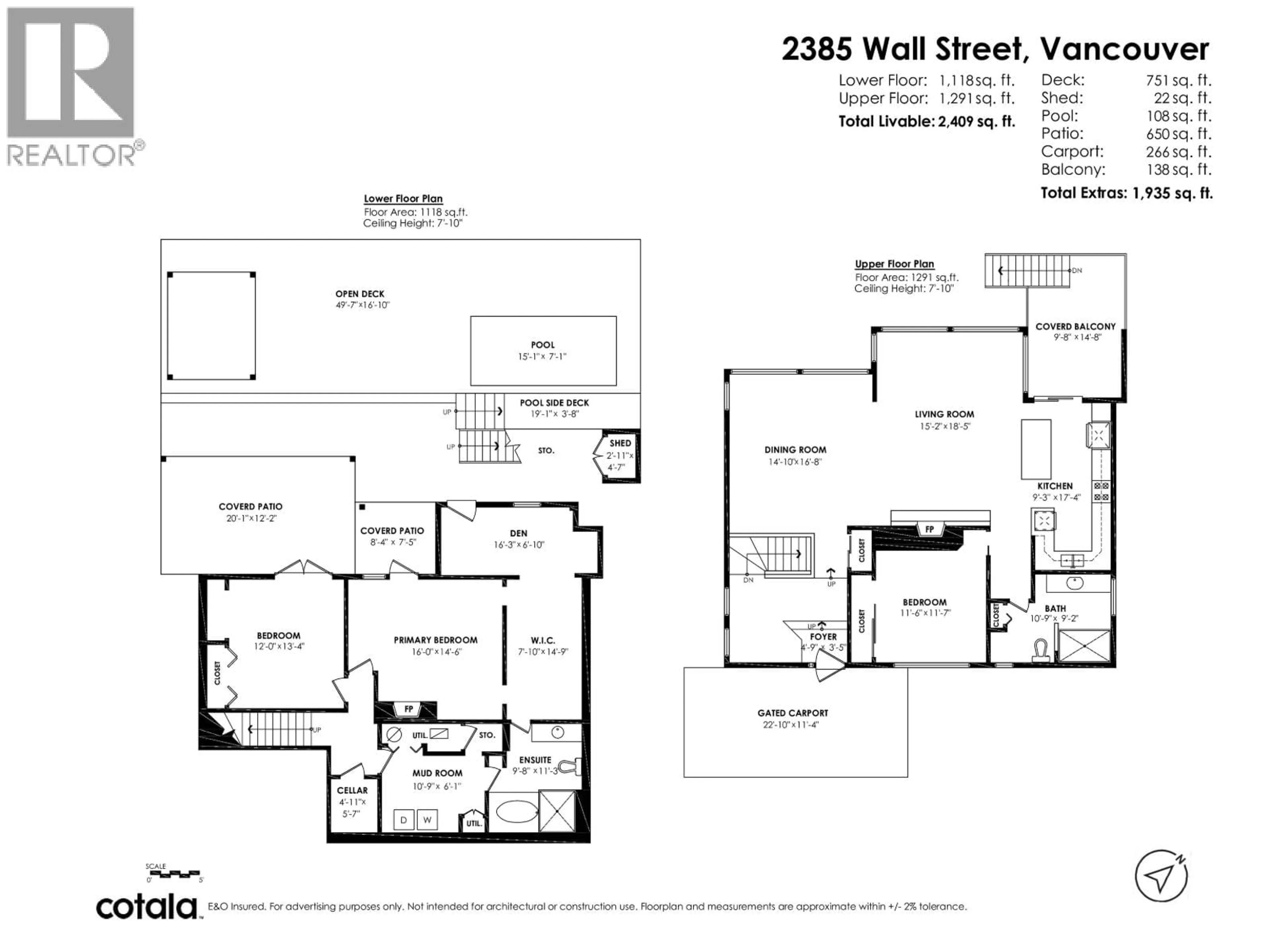Floor plan for 2385 WALL STREET, Vancouver British Columbia V5L1B8