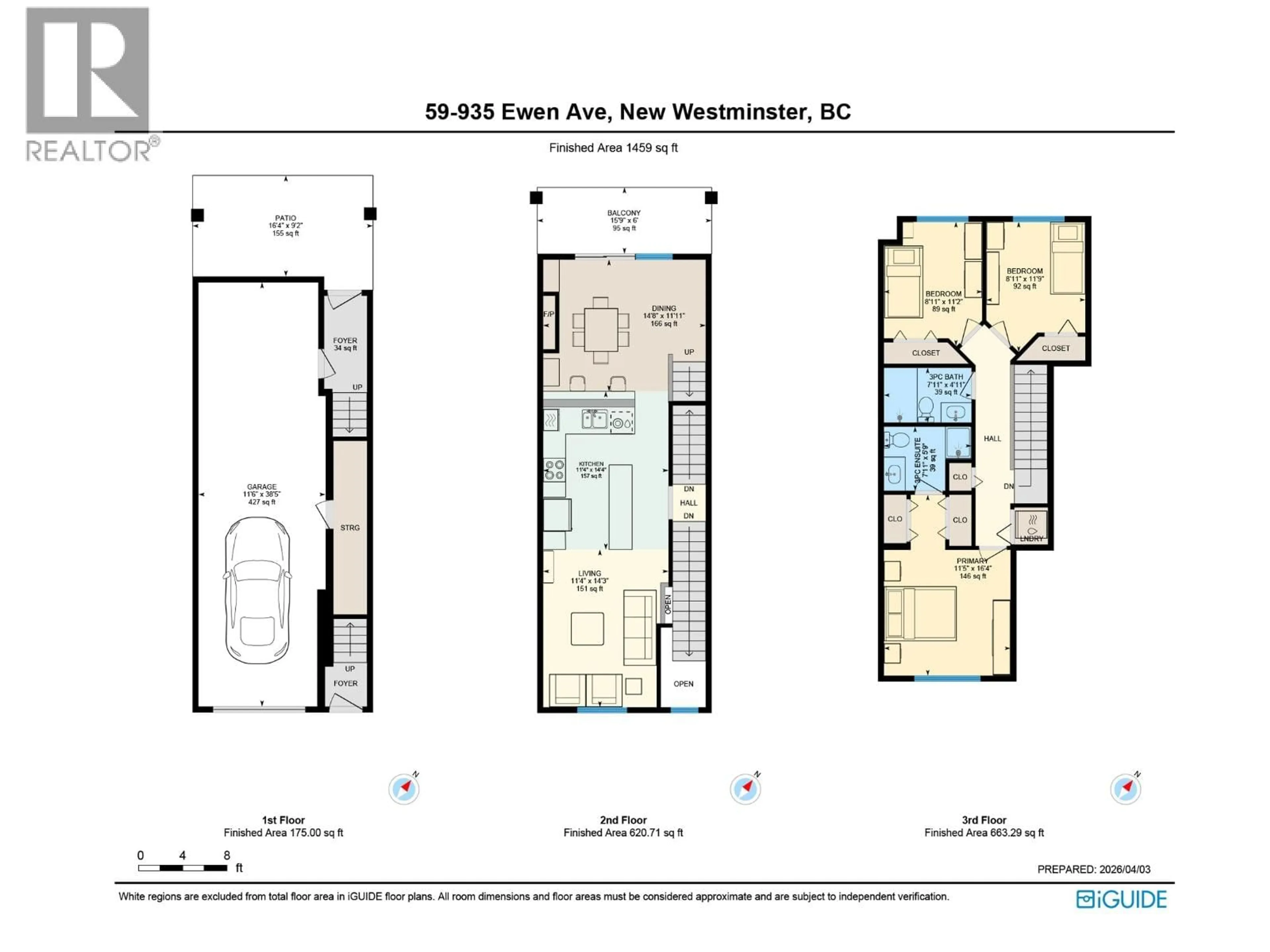 Floor plan for 59 - 935 EWEN AVENUE, New Westminster British Columbia V3M0A1