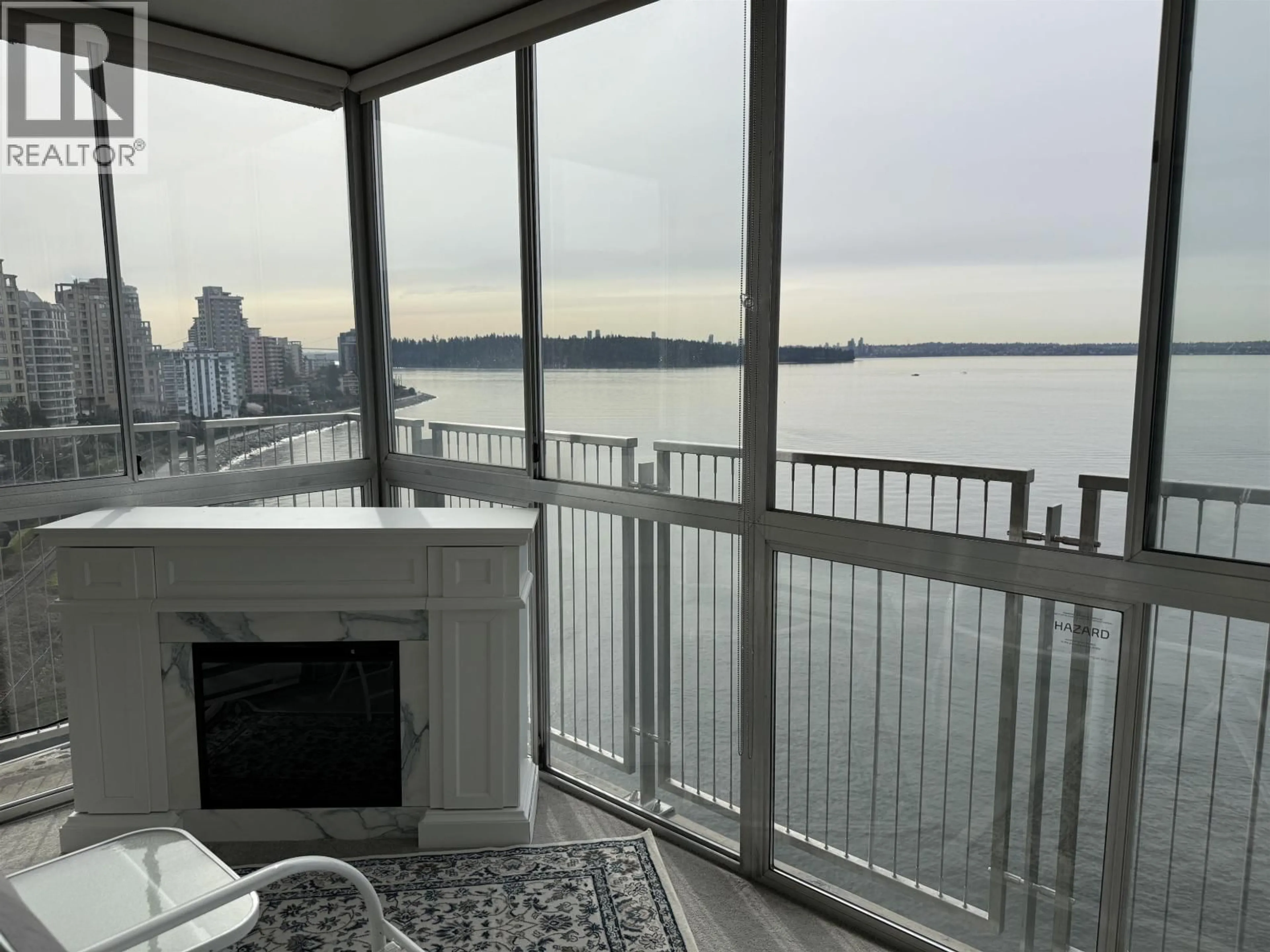 Balcony in the apartment, water/lake/river/ocean view for 1105 - 150 24TH STREET, West Vancouver British Columbia V7V4G8