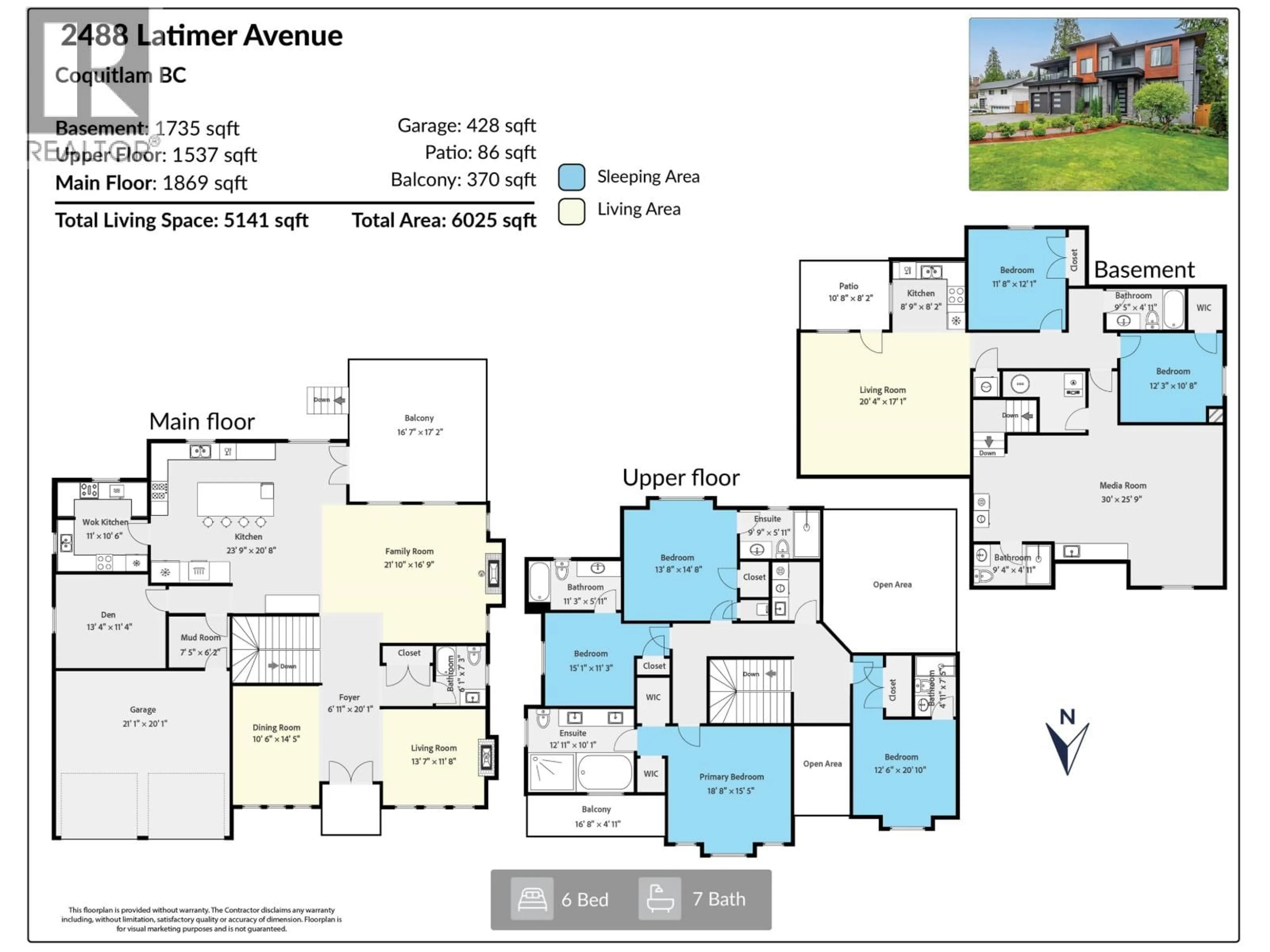 Floor plan for 2488 LATIMER AVENUE, Coquitlam British Columbia V3K3J5