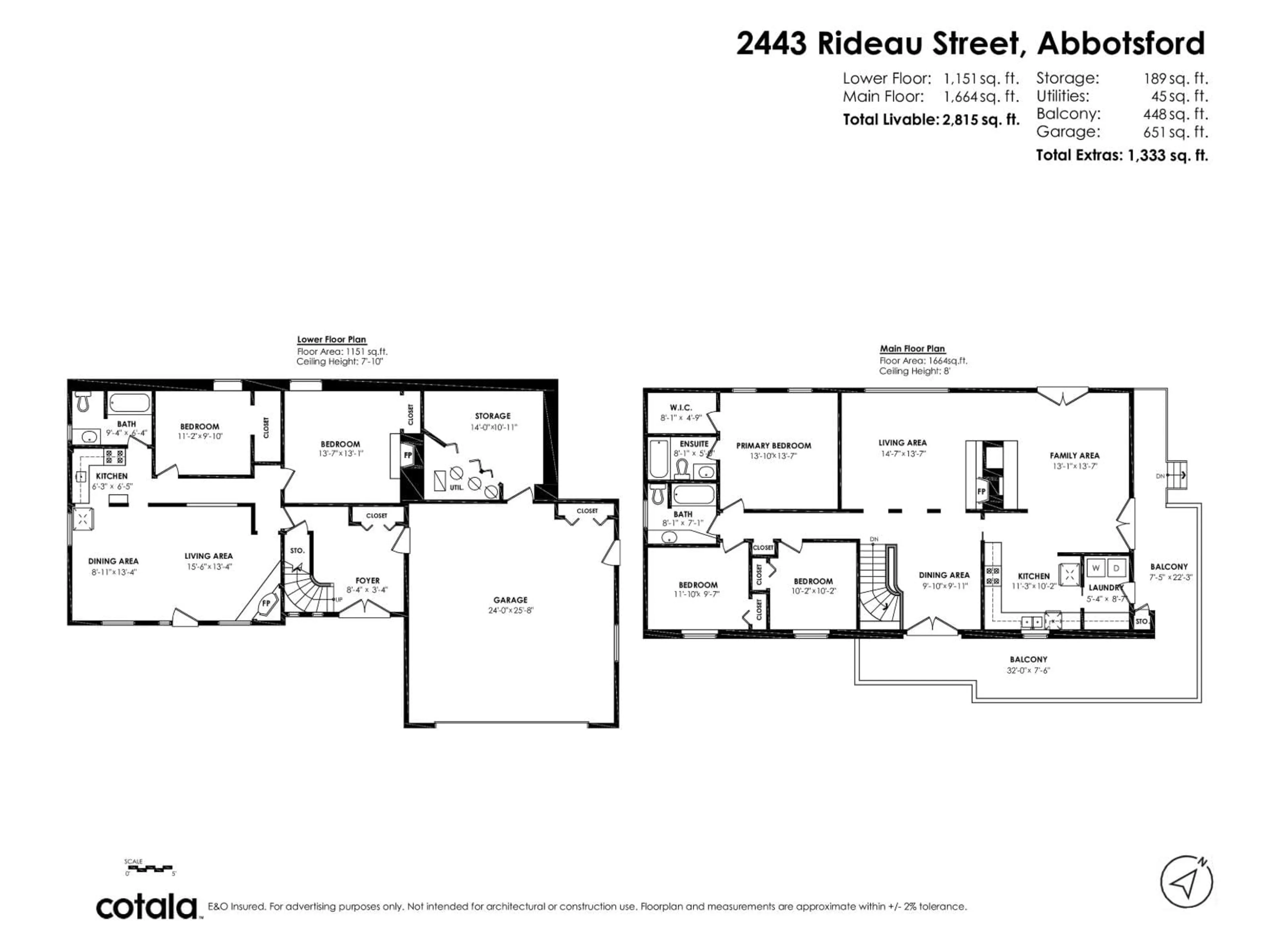 Floor plan for 2443 RIDEAU STREET, Abbotsford British Columbia V2T3N3