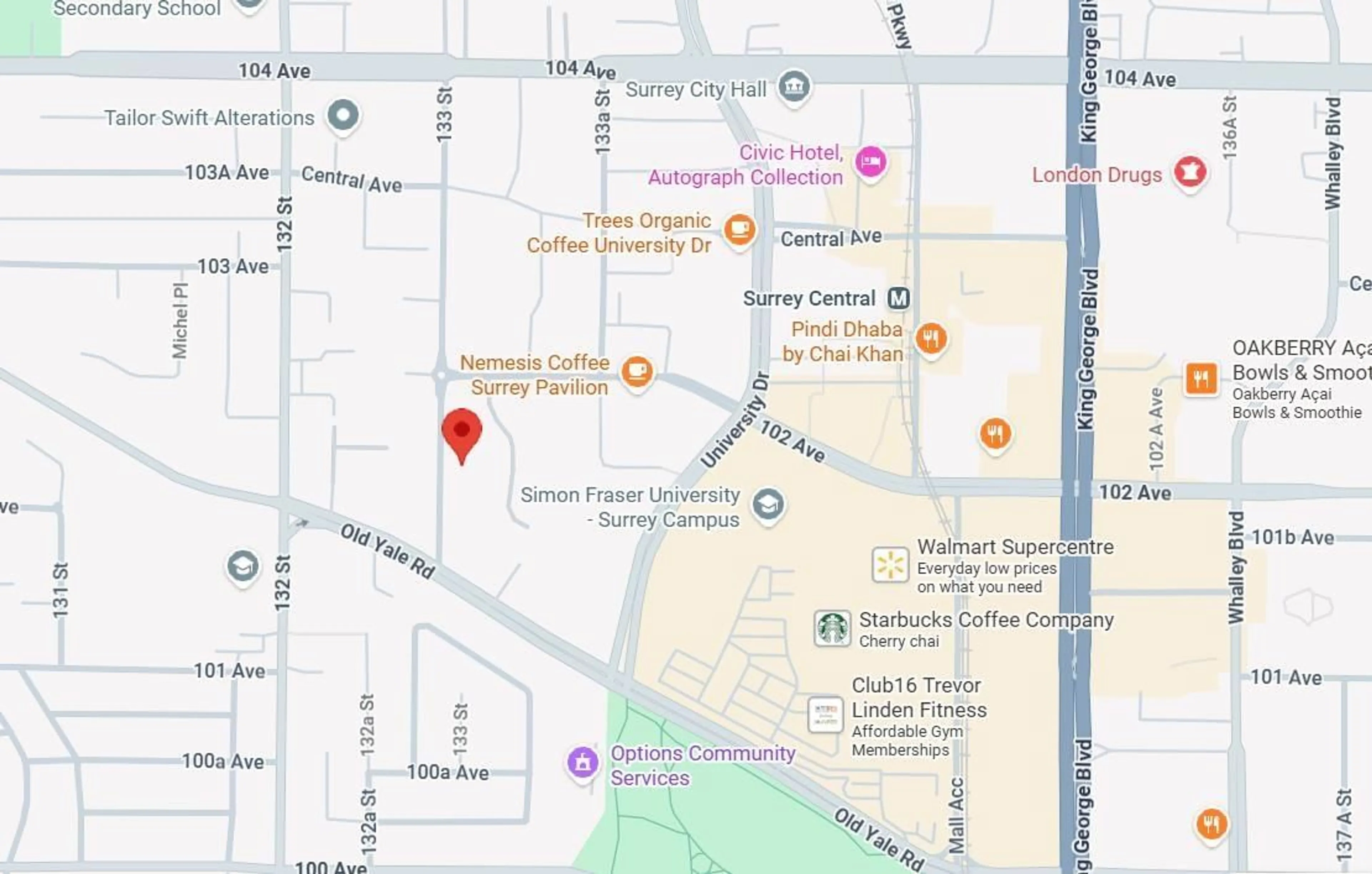 Picture of a map for 10206 133 STREET, Surrey British Columbia V3T3Y7