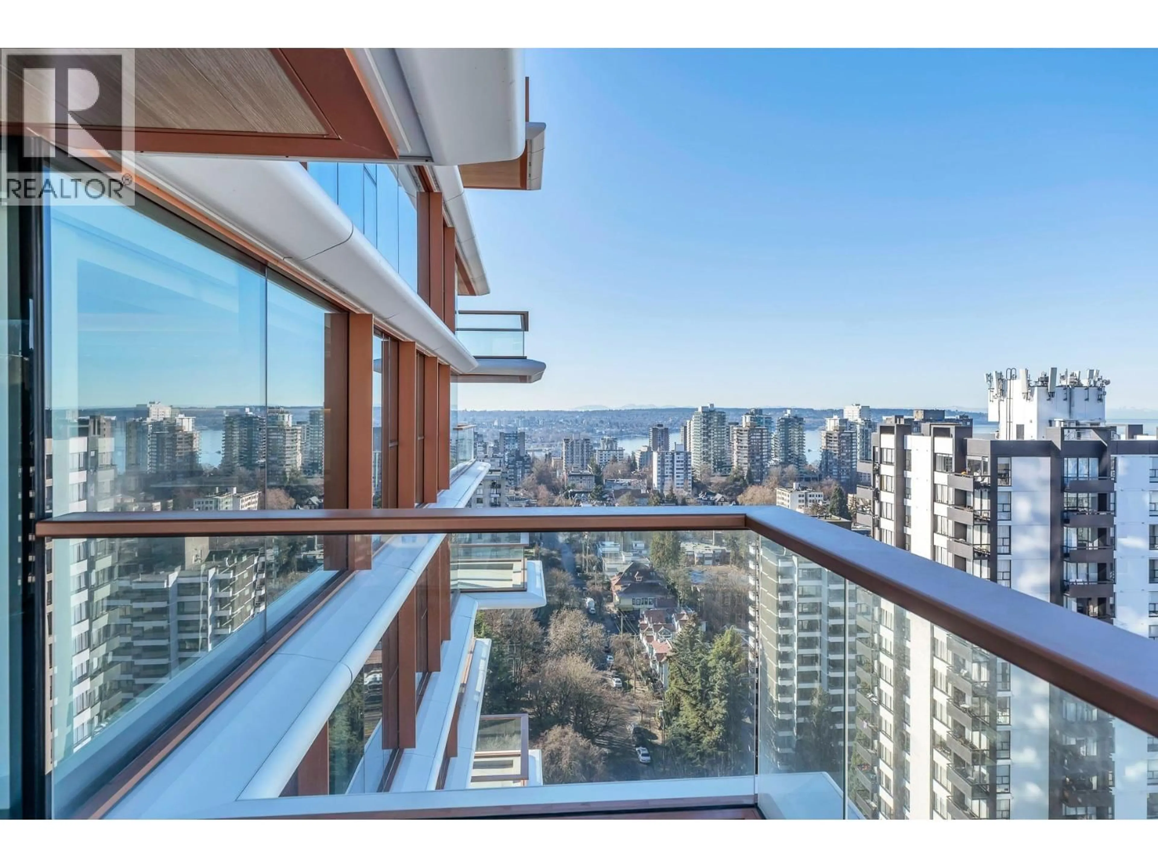 Balcony in the apartment, city buildings view from balcony for 1103 - 1482 ROBSON STREET, Vancouver British Columbia V6G1B9