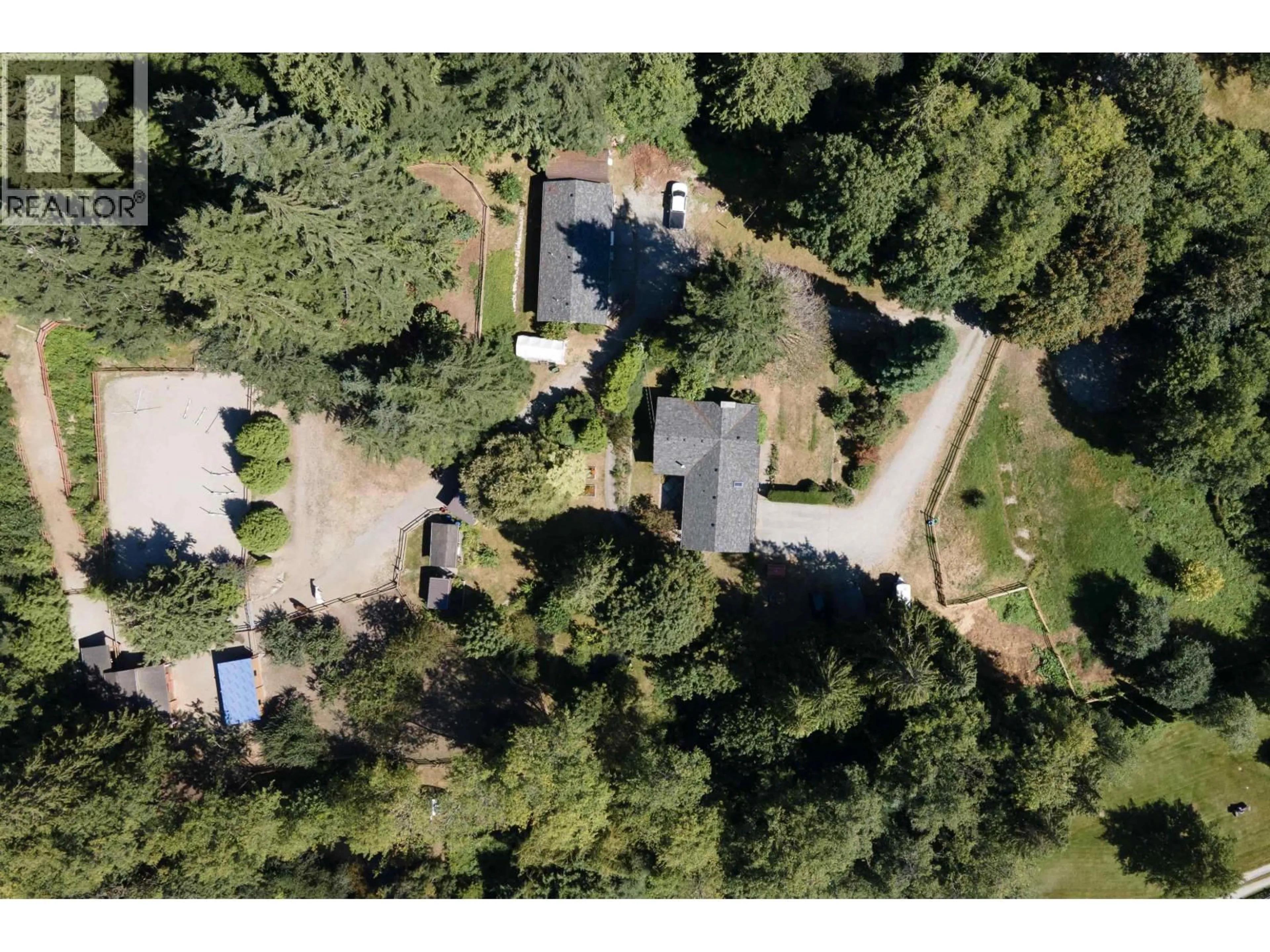 A pic from outside/outdoor area/front of a property/back of a property/a pic from drone, forest/trees view for 1930 RANCH ROAD, Roberts Creek British Columbia V0N2W5