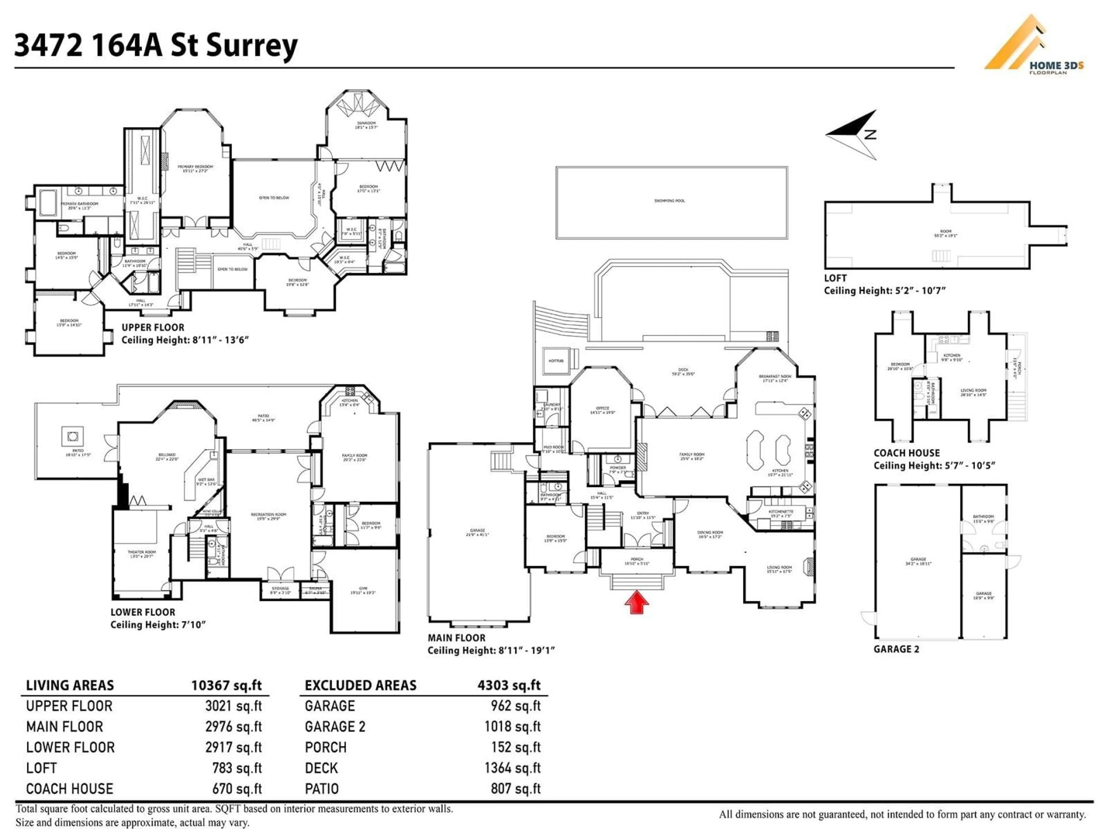 Floor plan for 3472 164A STREET, Surrey British Columbia V3Z0M1