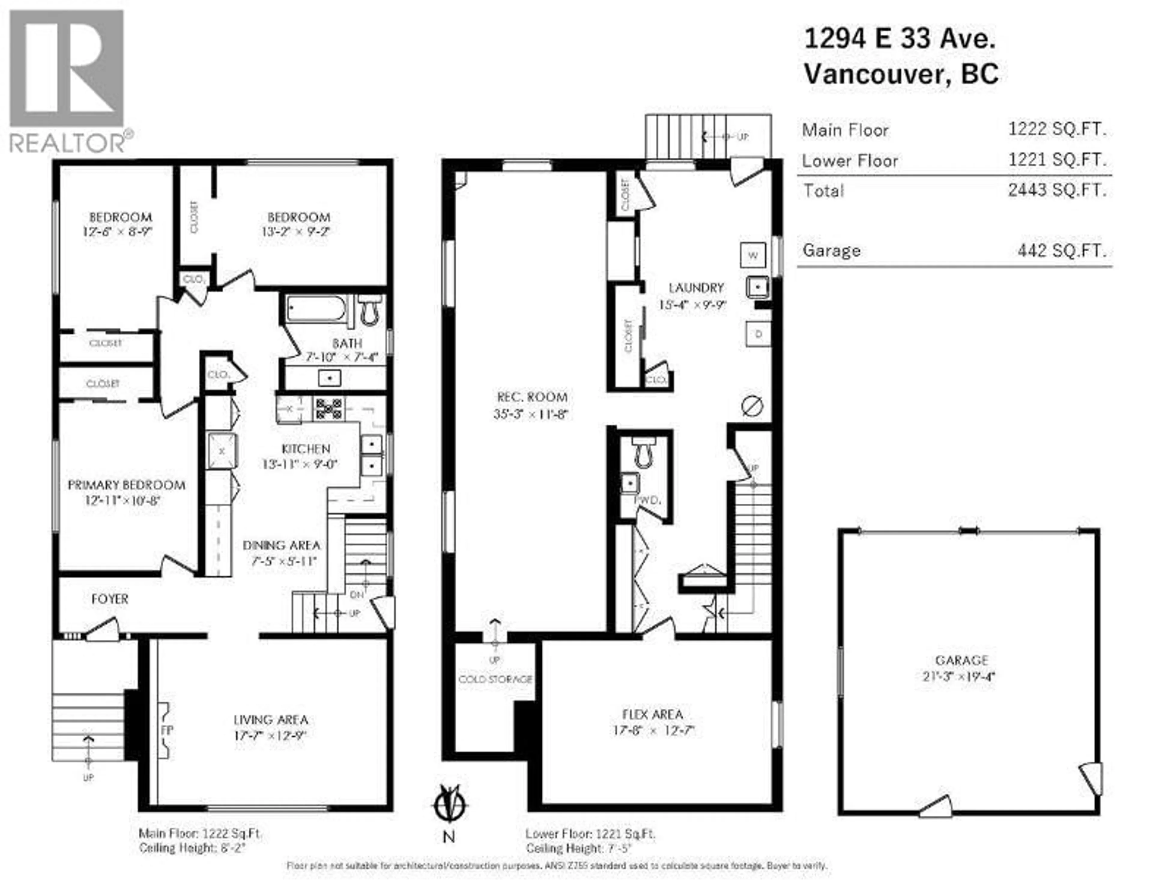 Floor plan for 1294 33RD AVENUE, Vancouver British Columbia V5V3B6