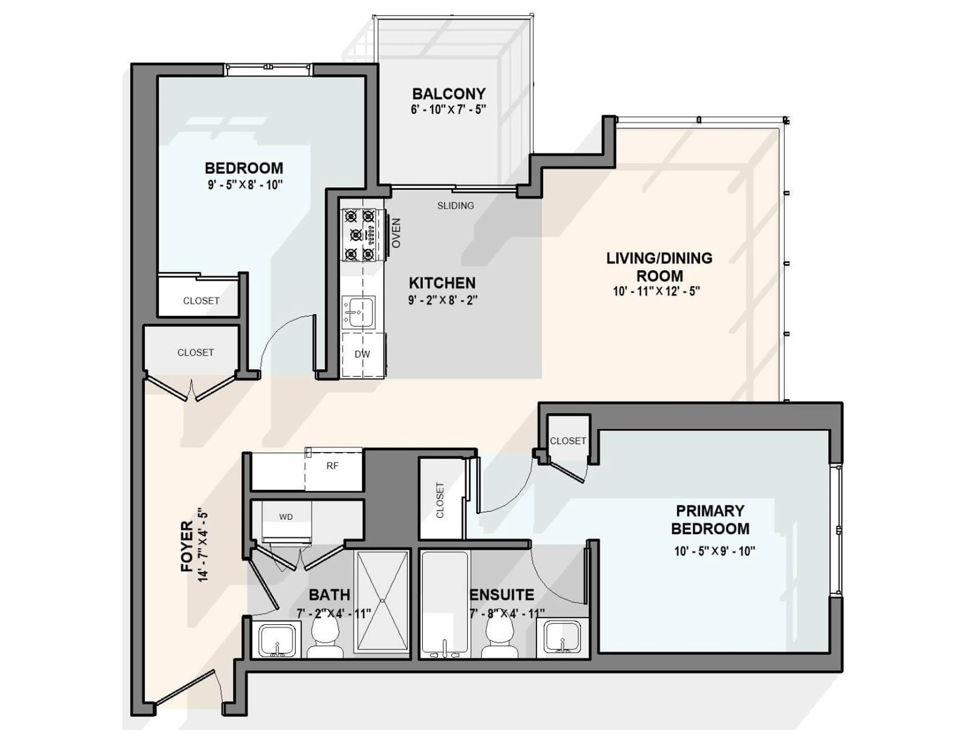 Floor plan for 1009 - 13438 CENTRAL AVENUE, Surrey British Columbia V3T0N2
