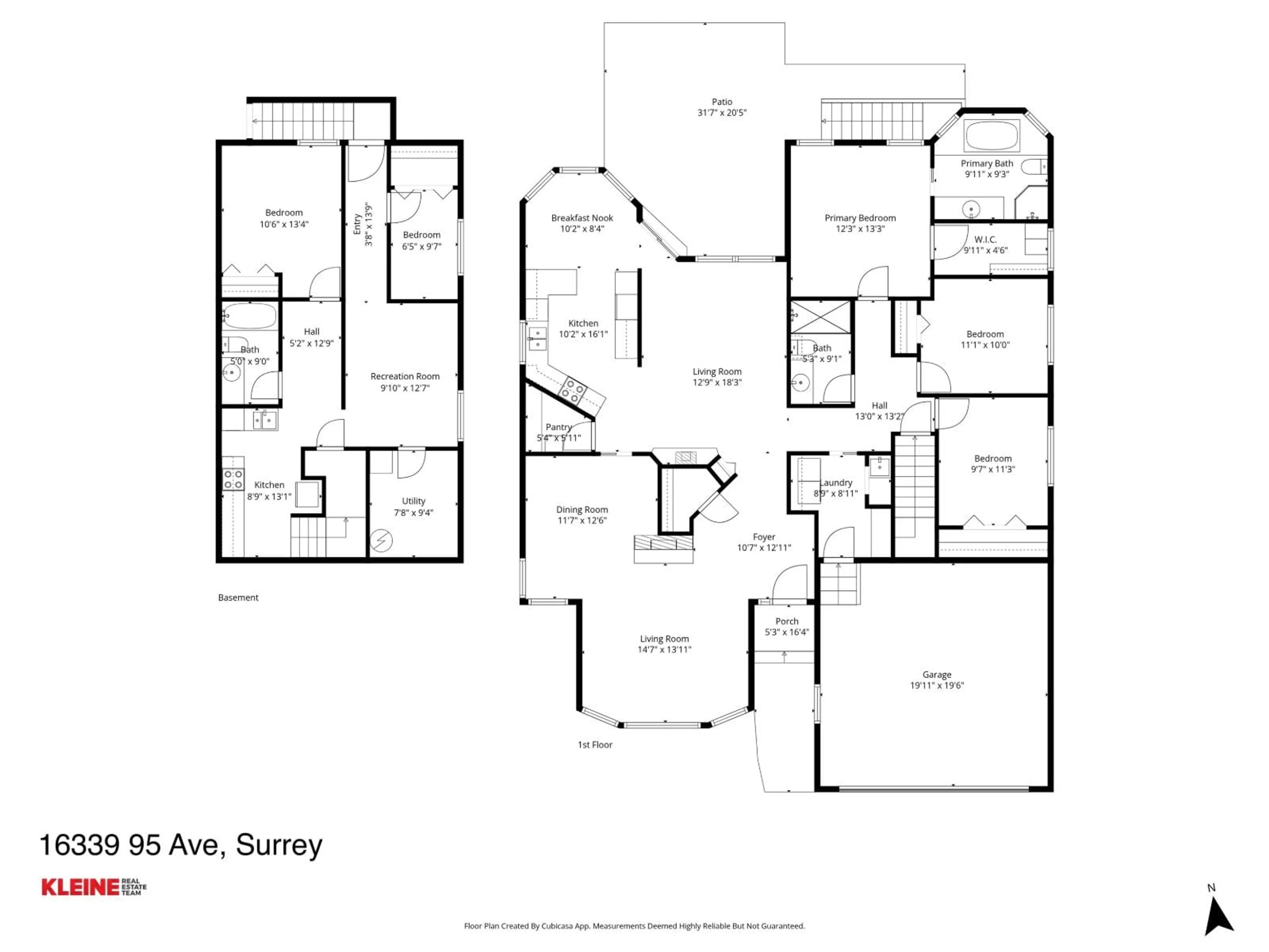 Floor plan for 16339 95 AVENUE, Surrey British Columbia V4N3C5