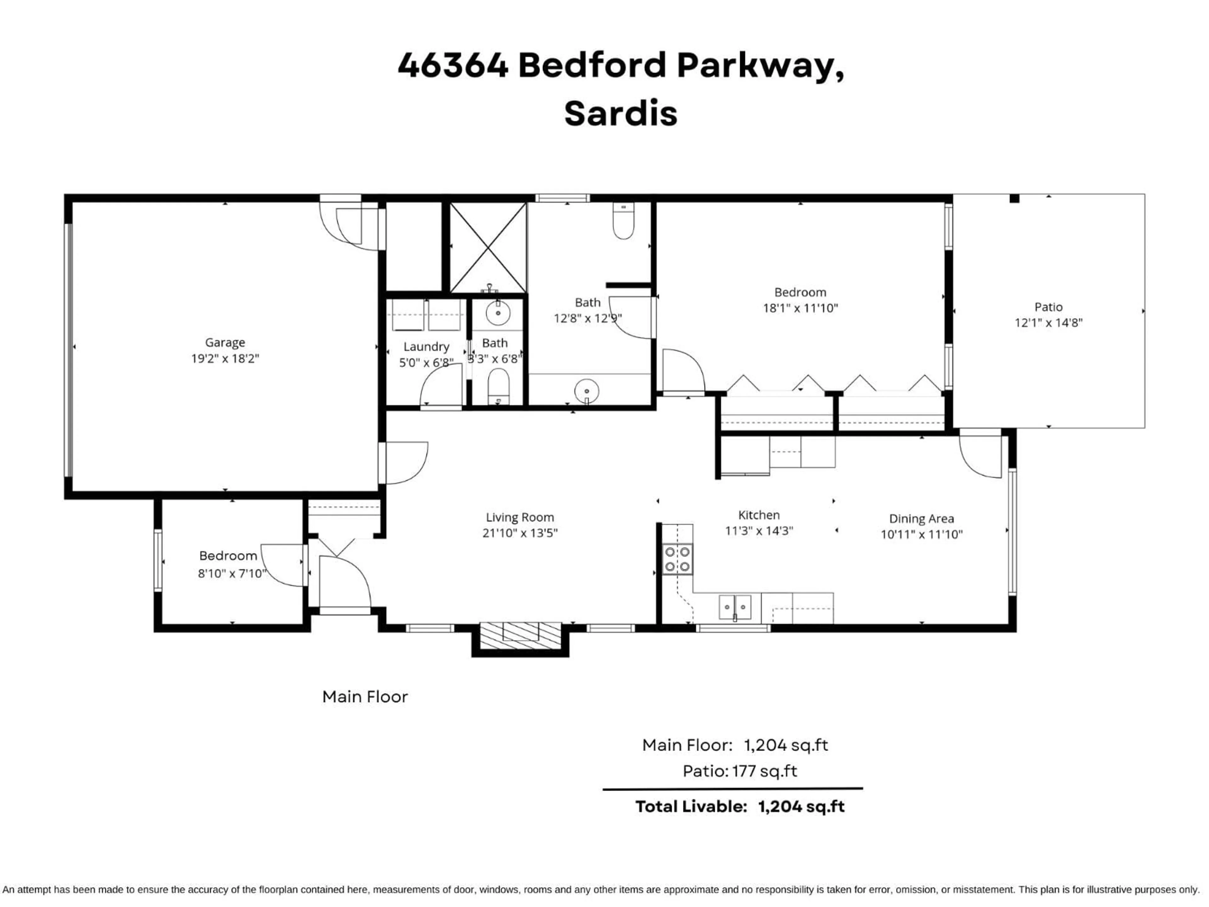 Floor plan for 46364 BEDFORD PARKWAY, Chilliwack British Columbia V2R5N4
