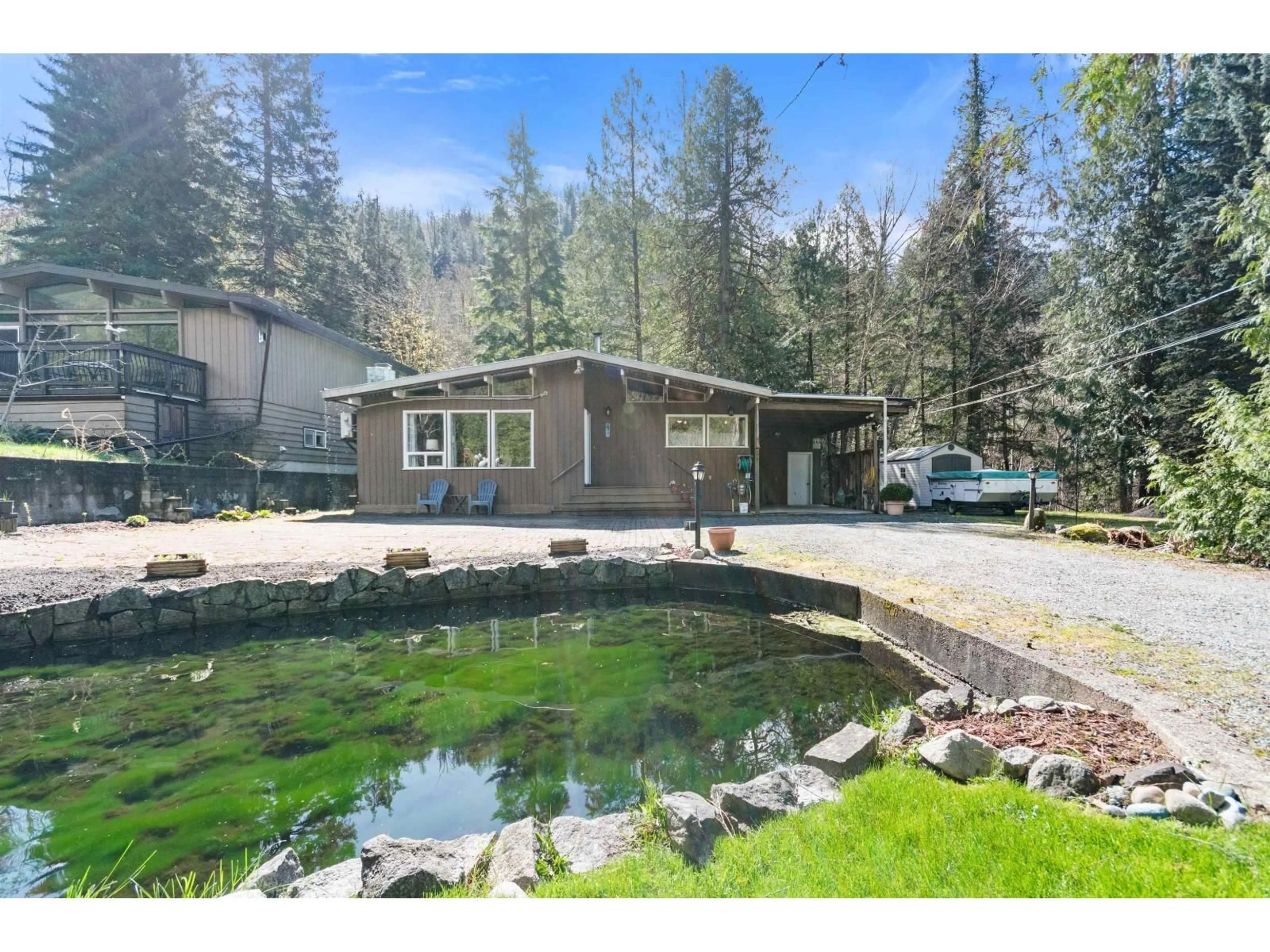 A pic from outside/outdoor area/front of a property/back of a property/a pic from drone, water/lake/river/ocean view for 66602 SUMMER ROAD, Hope British Columbia V0X1L1