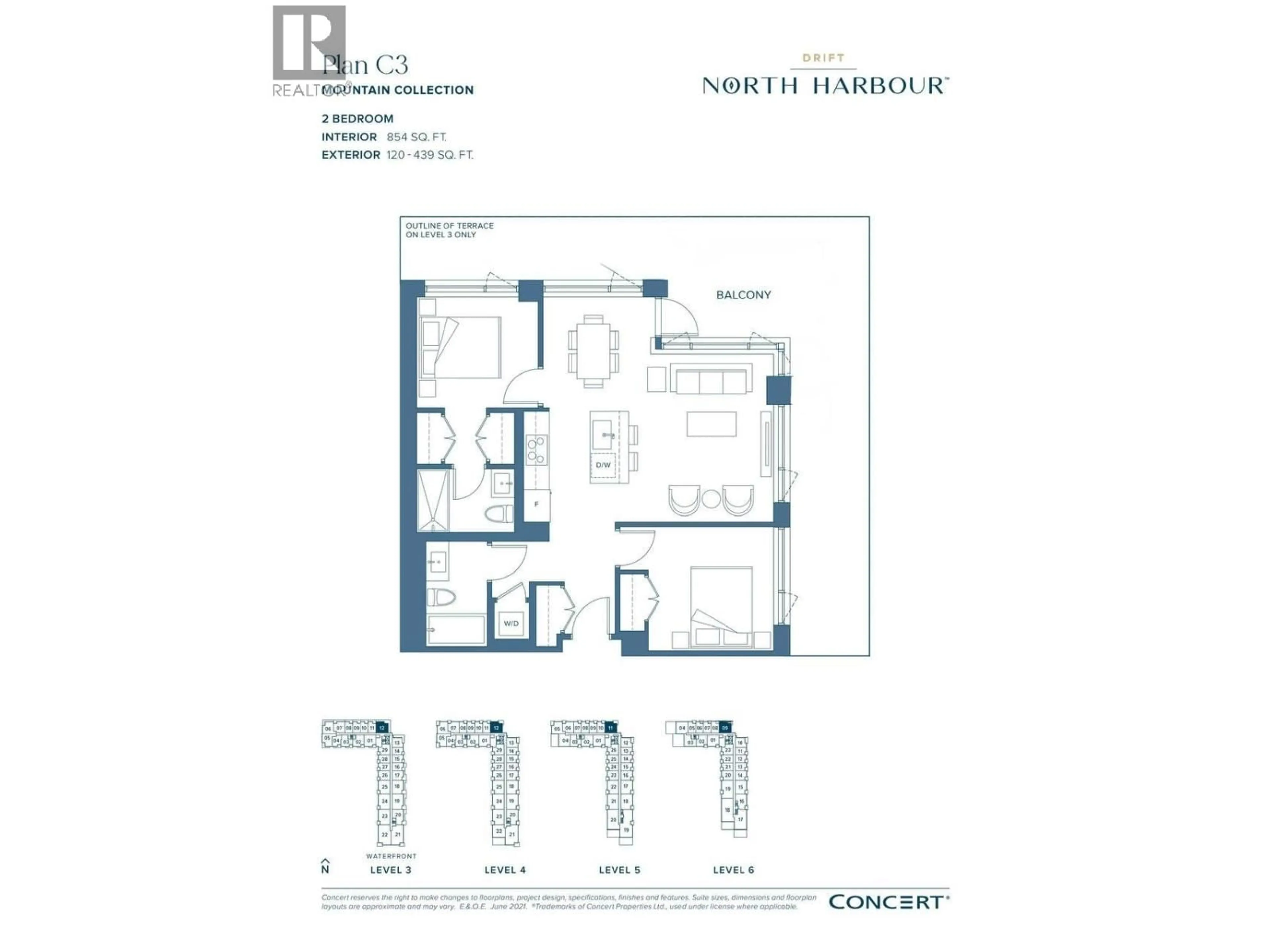 Floor plan for 312 - 755 HARBOURSIDE DRIVE, North Vancouver British Columbia V7P0G1