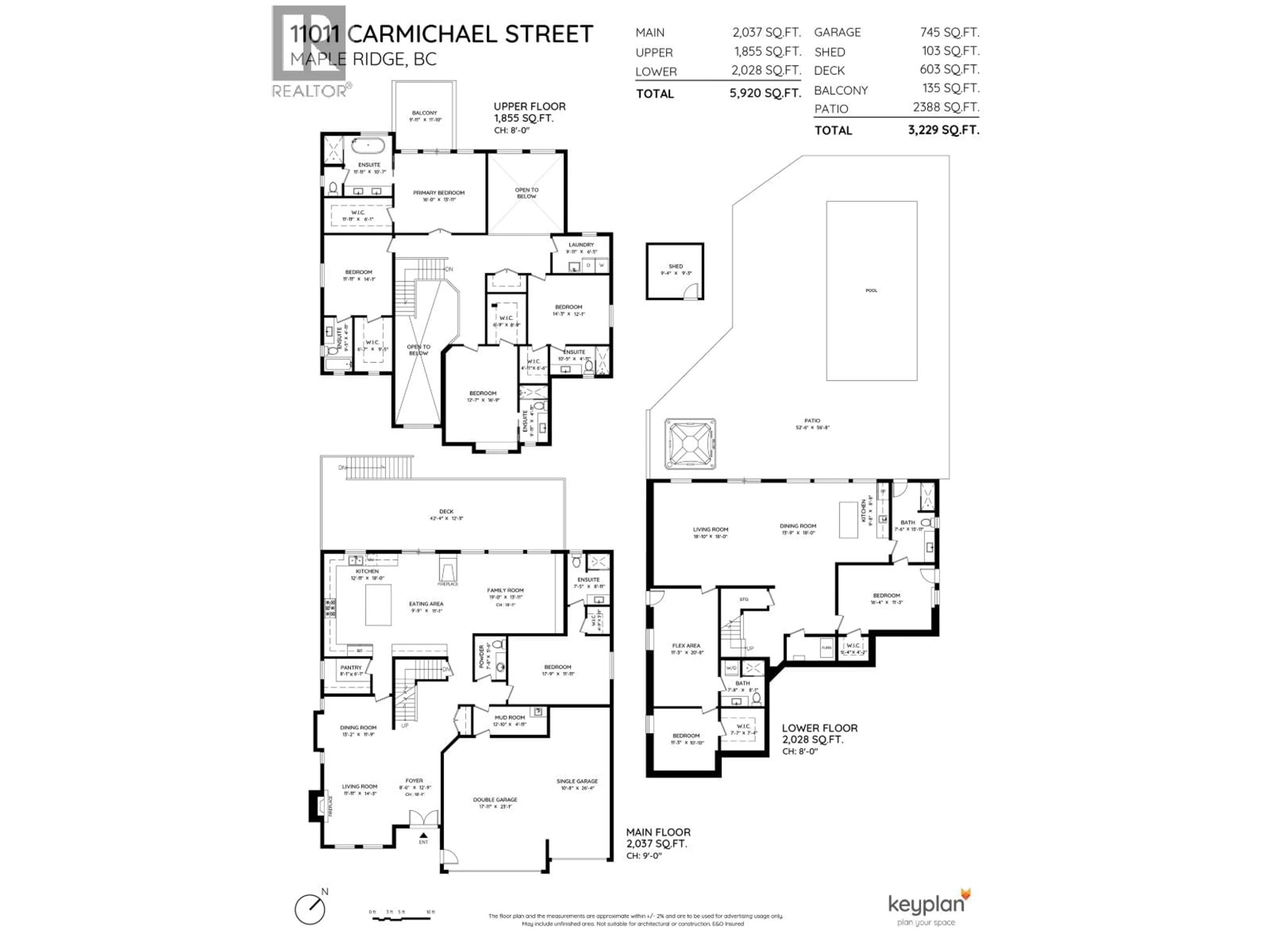 Floor plan for 11011 CARMICHAEL STREET, Maple Ridge British Columbia V2W0H3