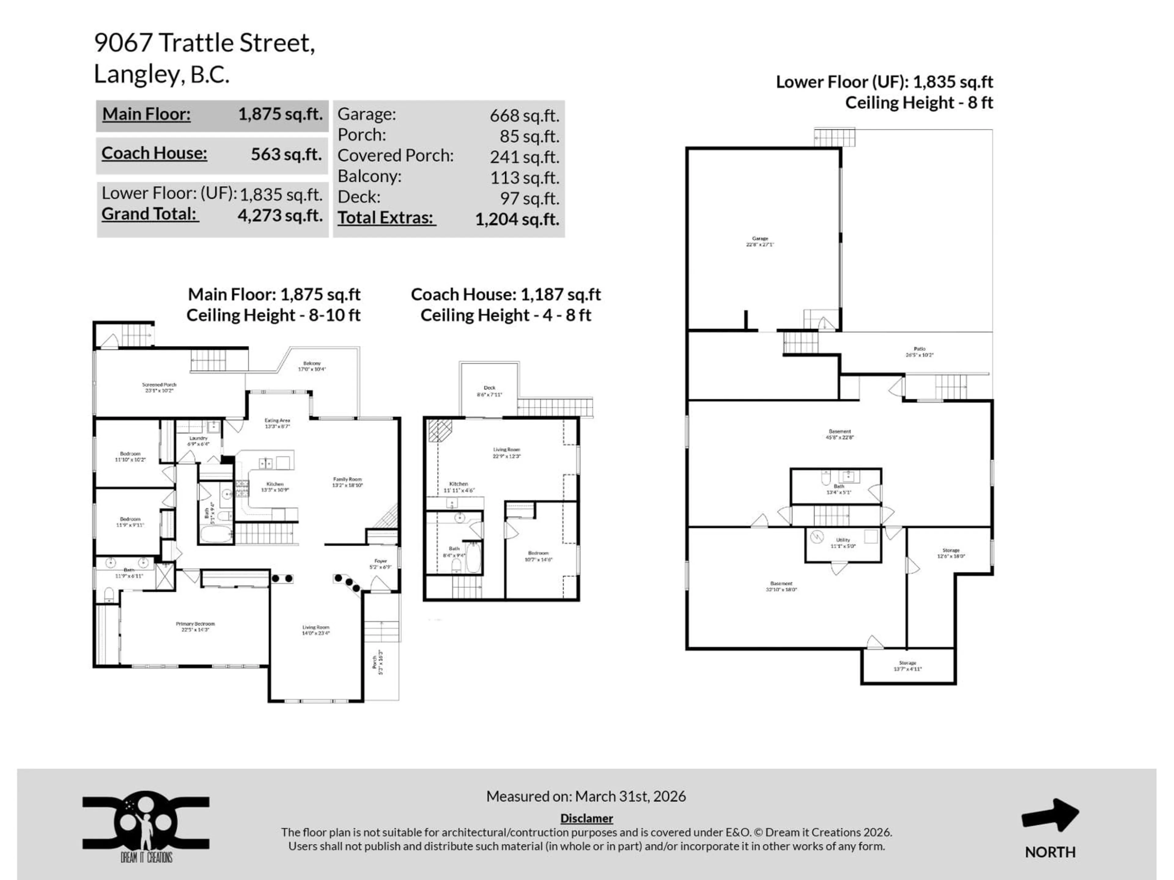 Floor plan for 9067 TRATTLE STREET, Langley British Columbia V1M2S5