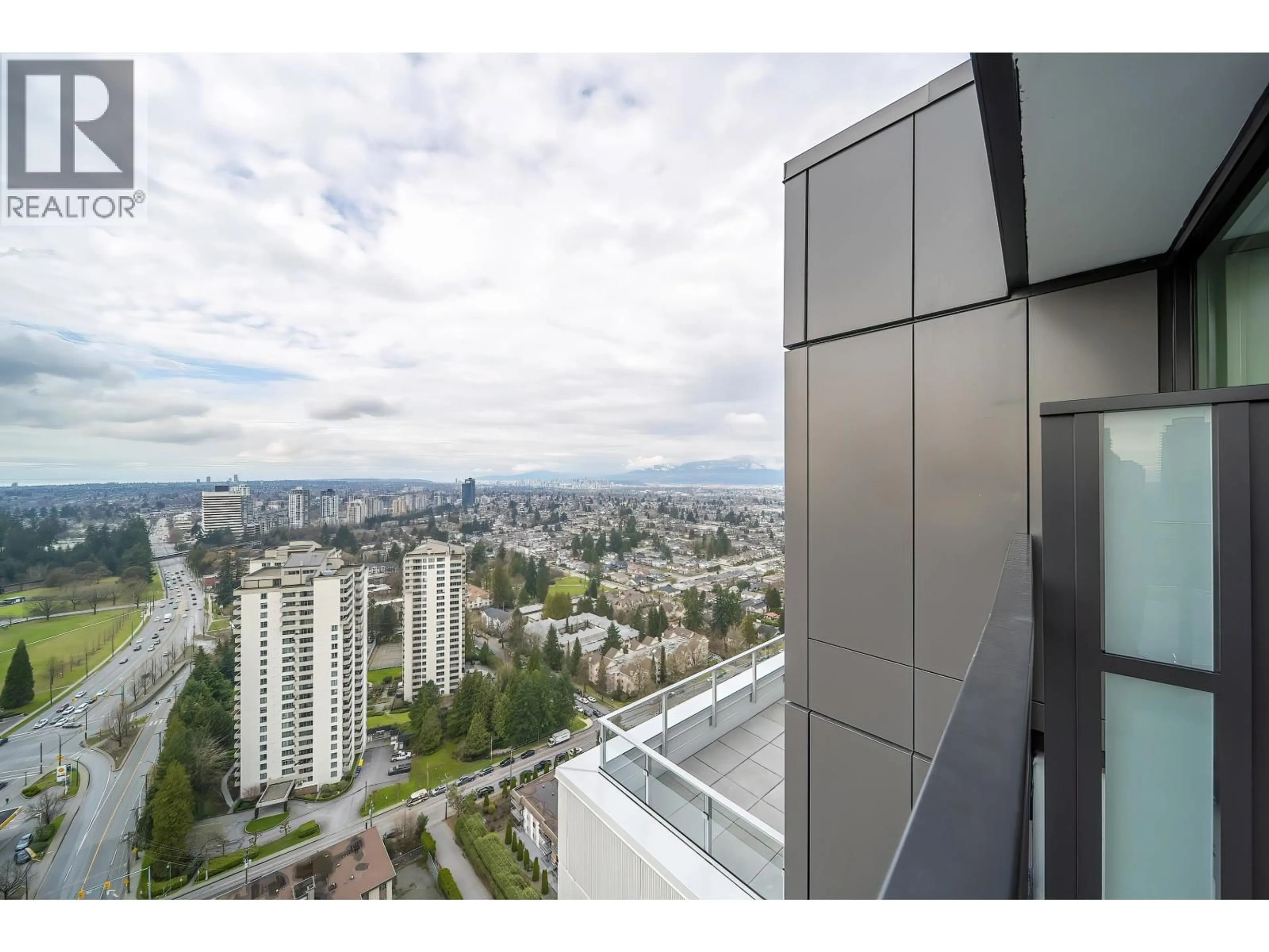 Balcony in the apartment, city buildings view from balcony for 3104 - 5685 HALLEY AVENUE, Burnaby British Columbia V5H0L9