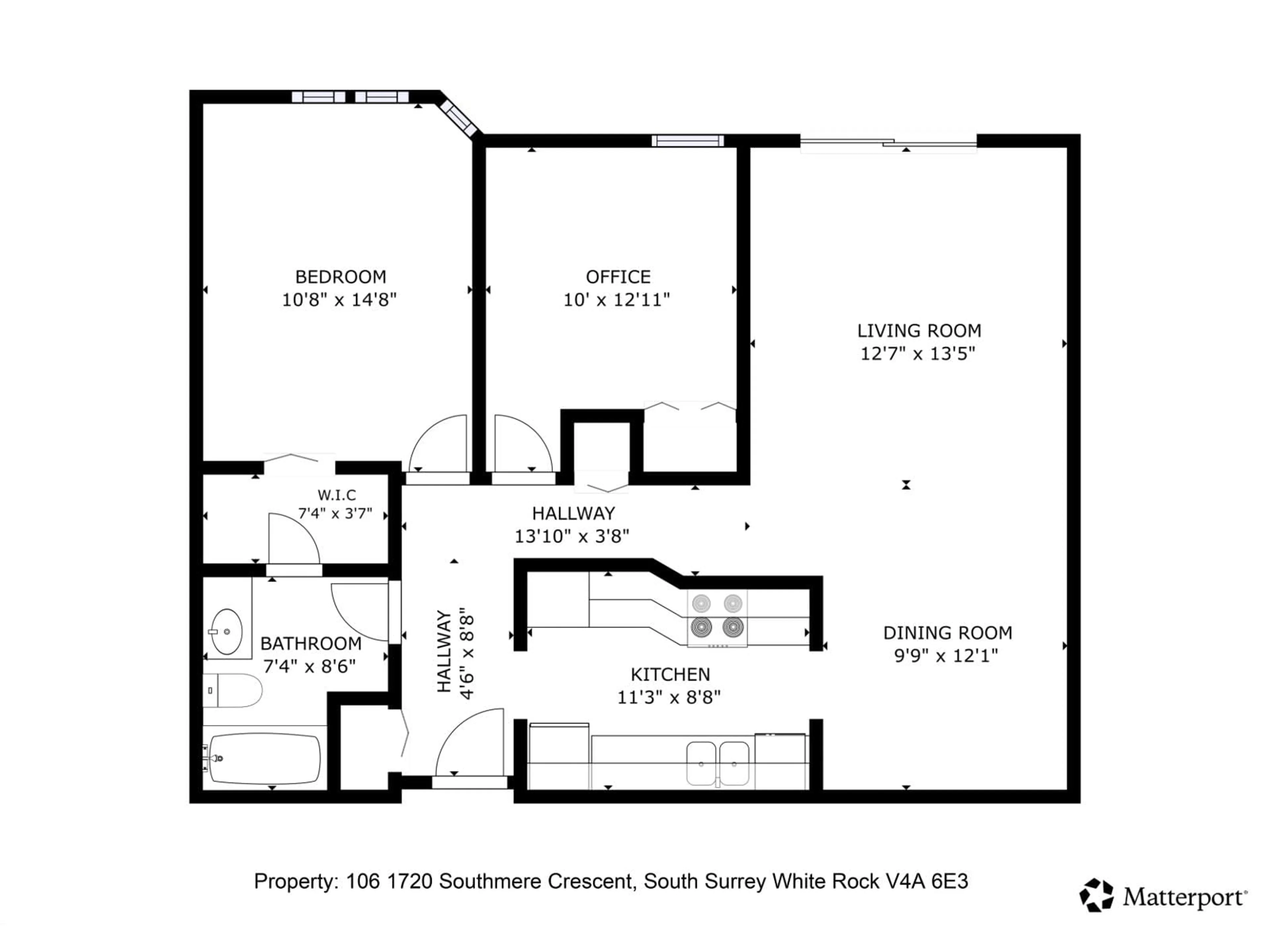 Floor plan for 106 - 1720 SOUTHMERE CRESCENT, Surrey British Columbia V4A6E3