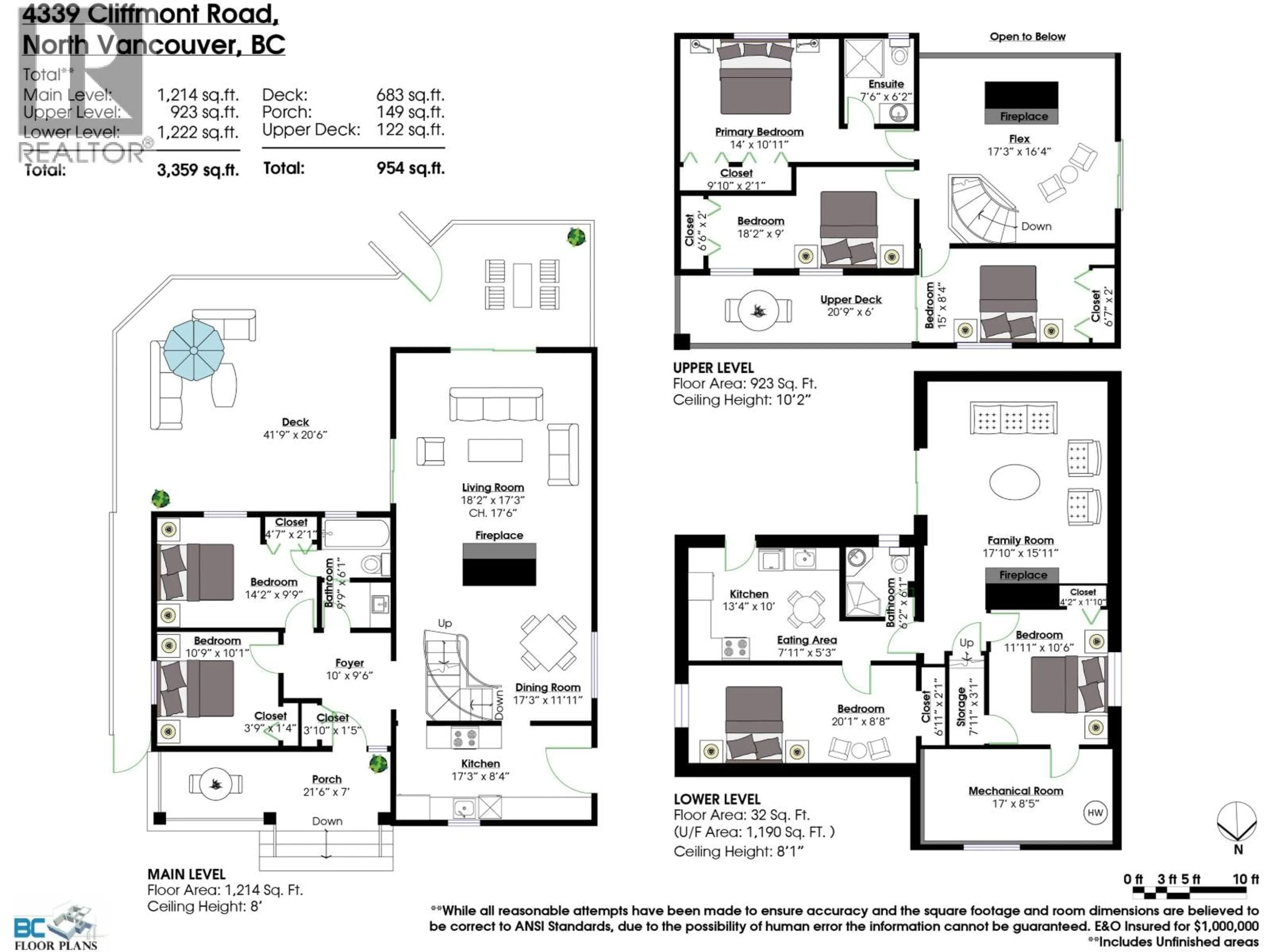 Floor plan for 4339 CLIFFMONT ROAD, North Vancouver British Columbia V7G1J6