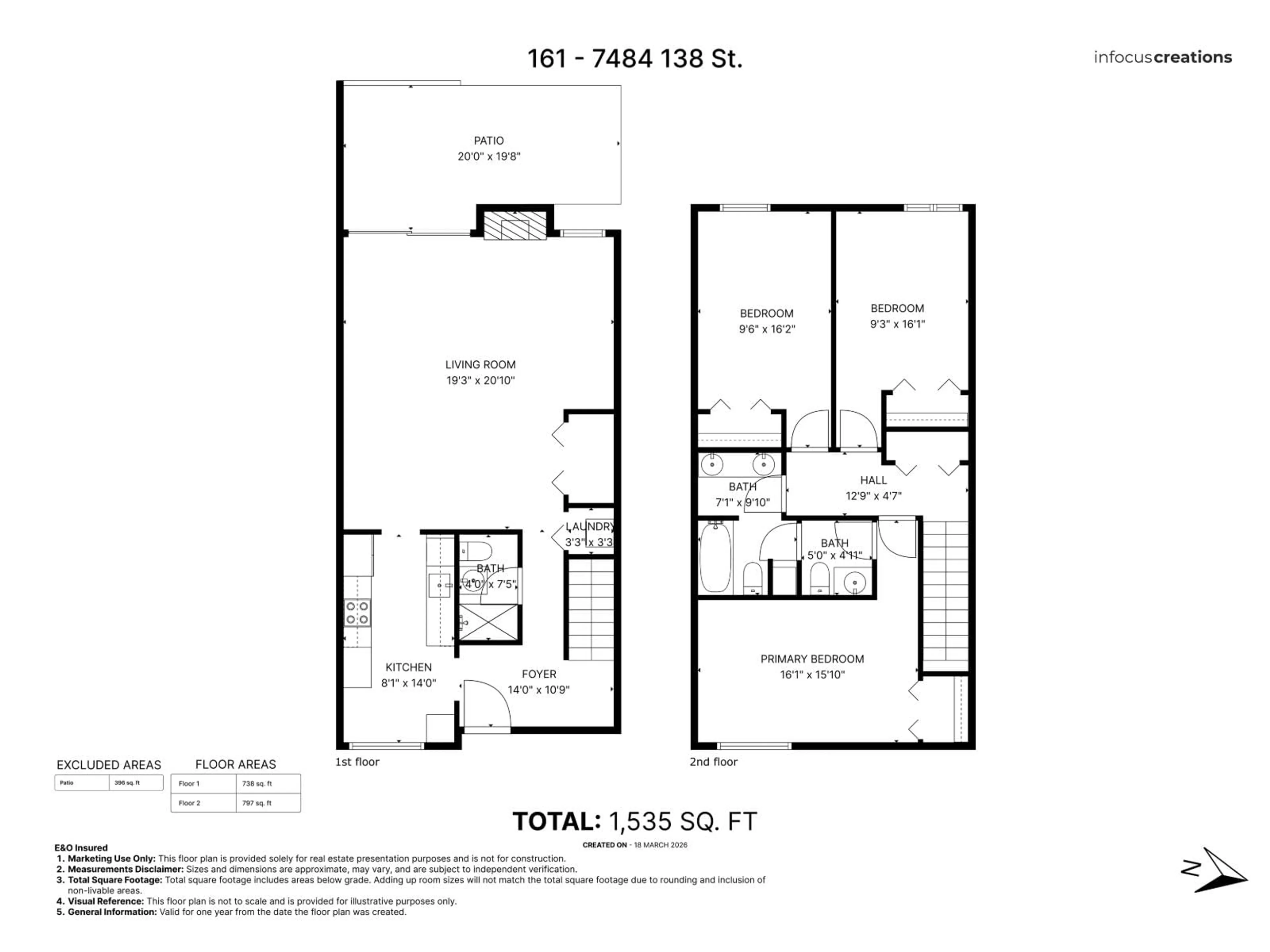 Floor plan for 161 - 7484 138 STREET, Surrey British Columbia V3W6G4