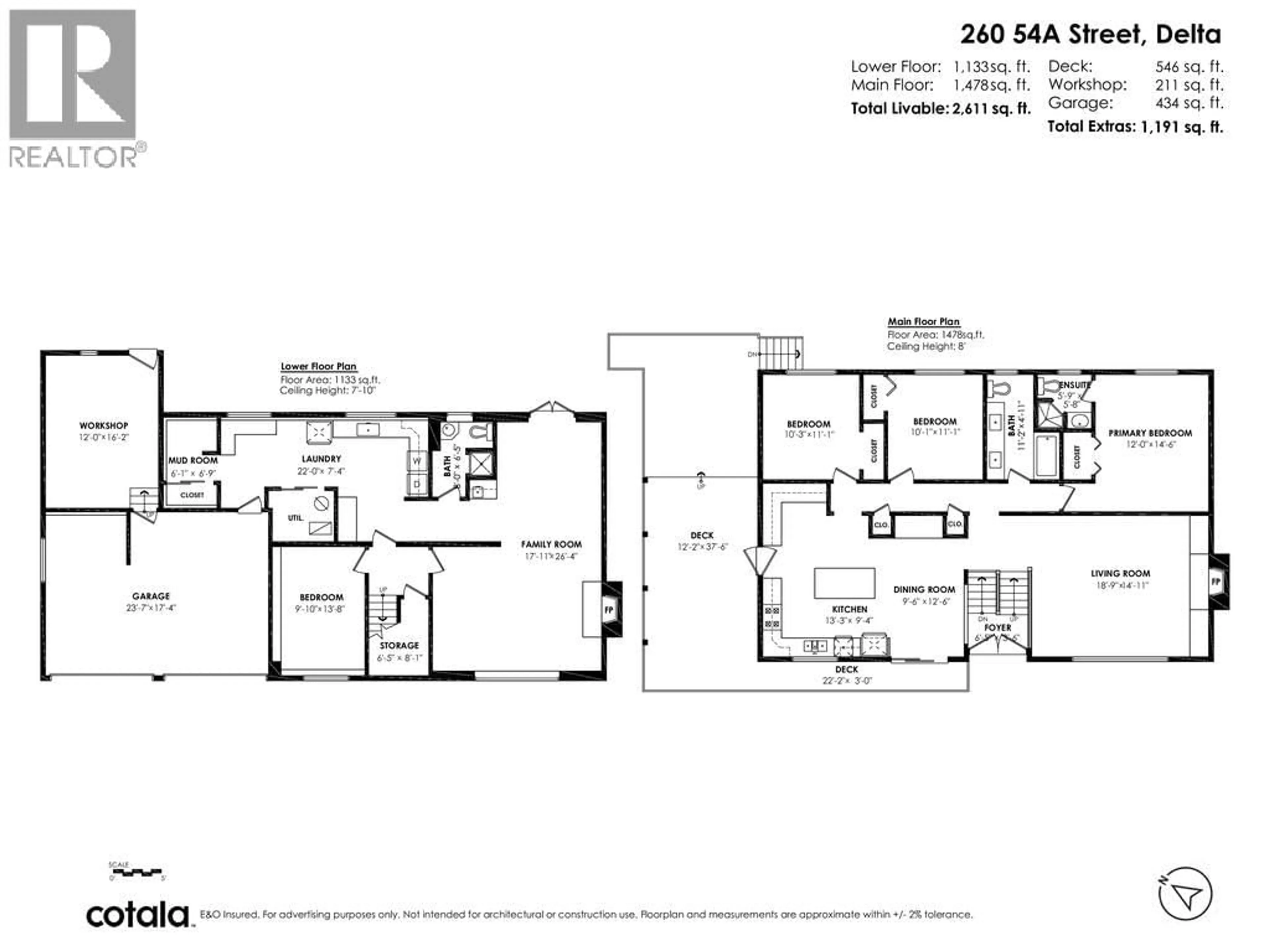 Floor plan for 260 54A STREET, Delta British Columbia V4M3J3