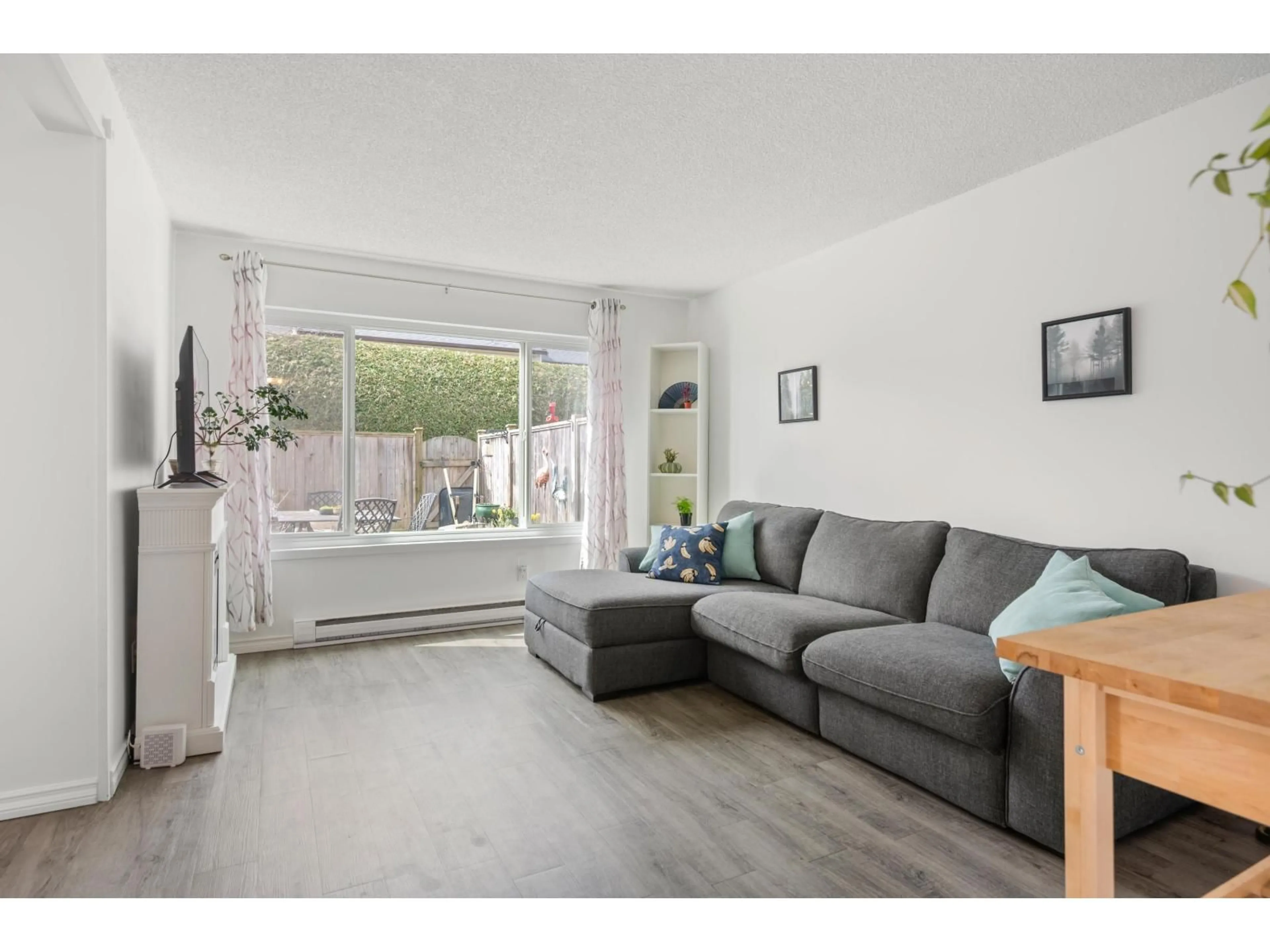 Living room with furniture, wood/laminate floor for 291 - 27411 28TH AVENUE, Langley British Columbia V4W3V2