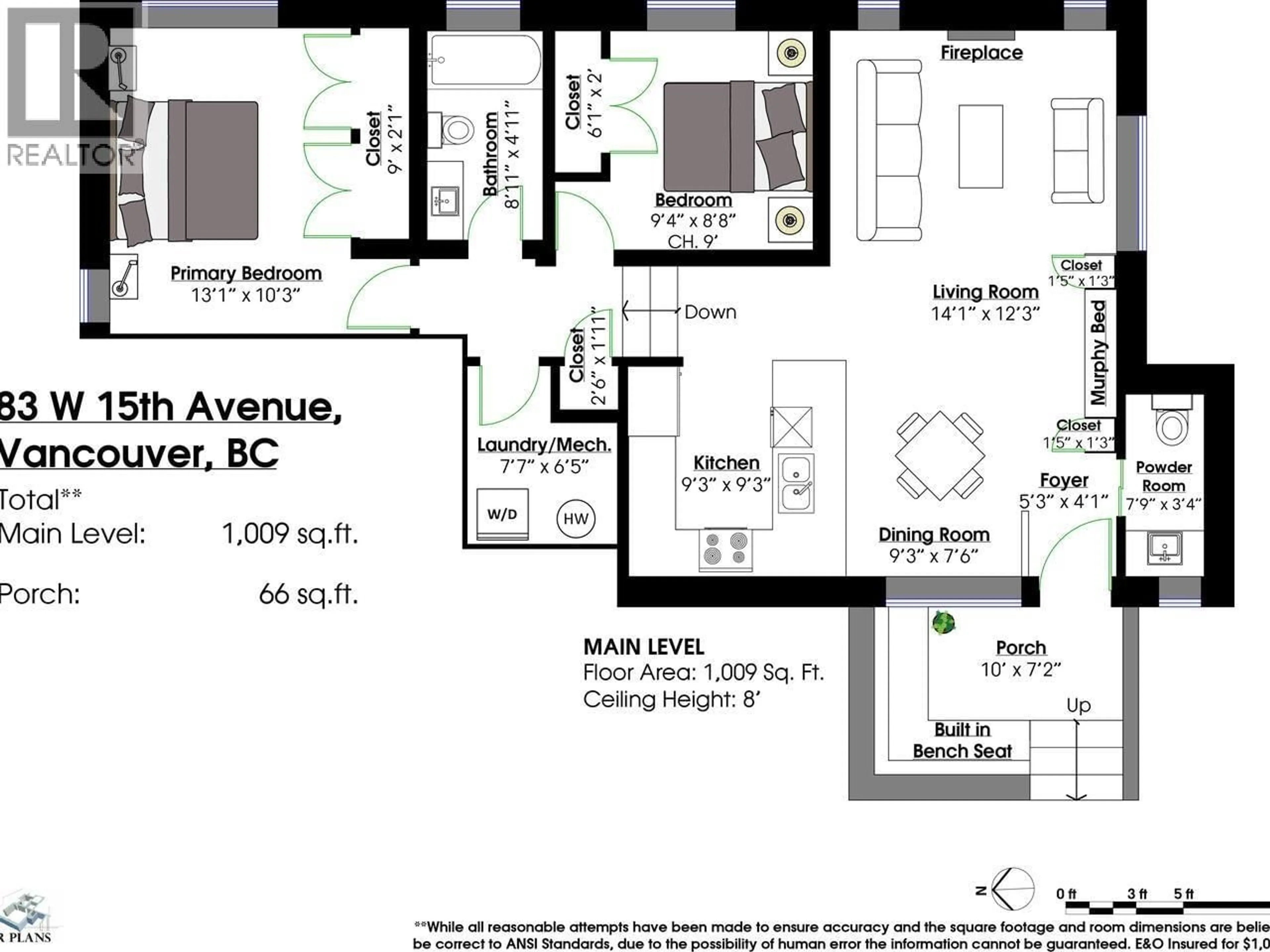 Floor plan for 83 15TH AVENUE, Vancouver British Columbia V5Y1X7