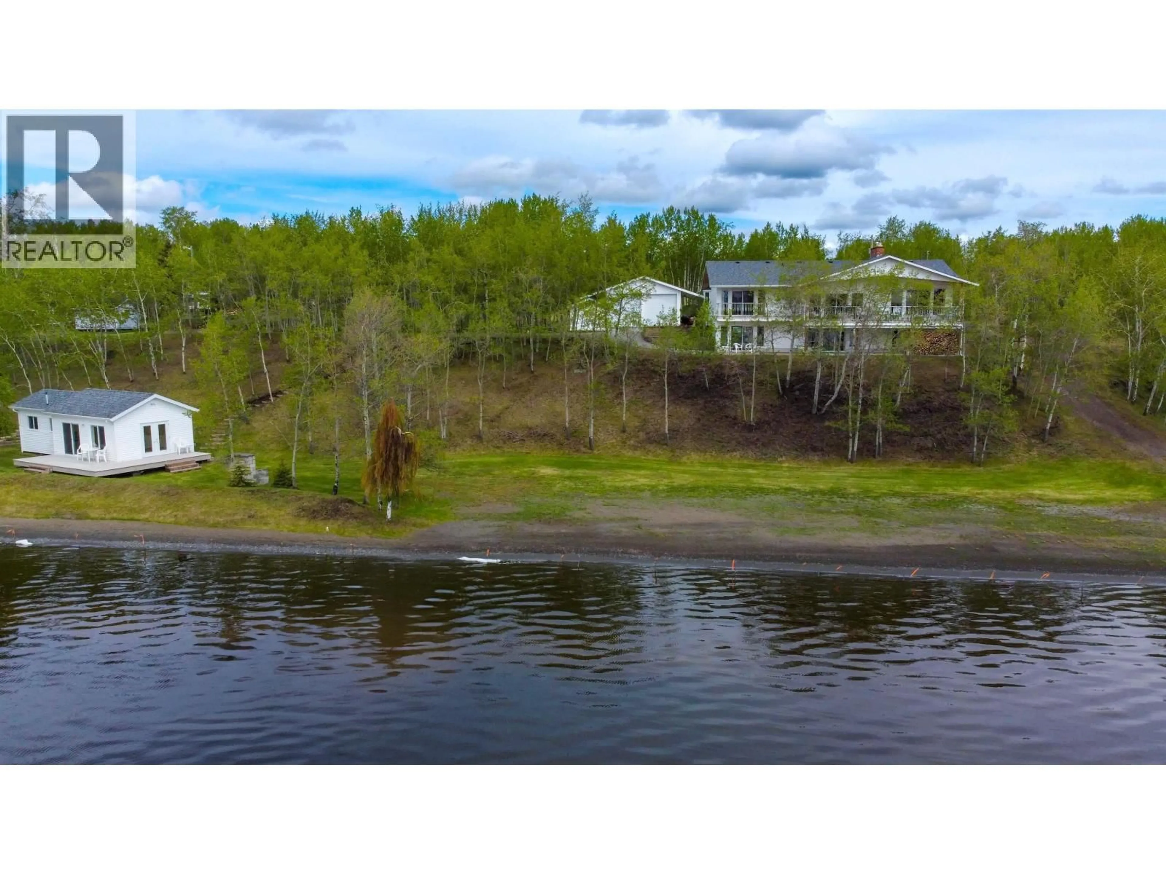 A pic from outside/outdoor area/front of a property/back of a property/a pic from drone, water/lake/river/ocean view for 5664 GREEN LAKE NORTH ROAD, 100 Mile House British Columbia V0K2K1