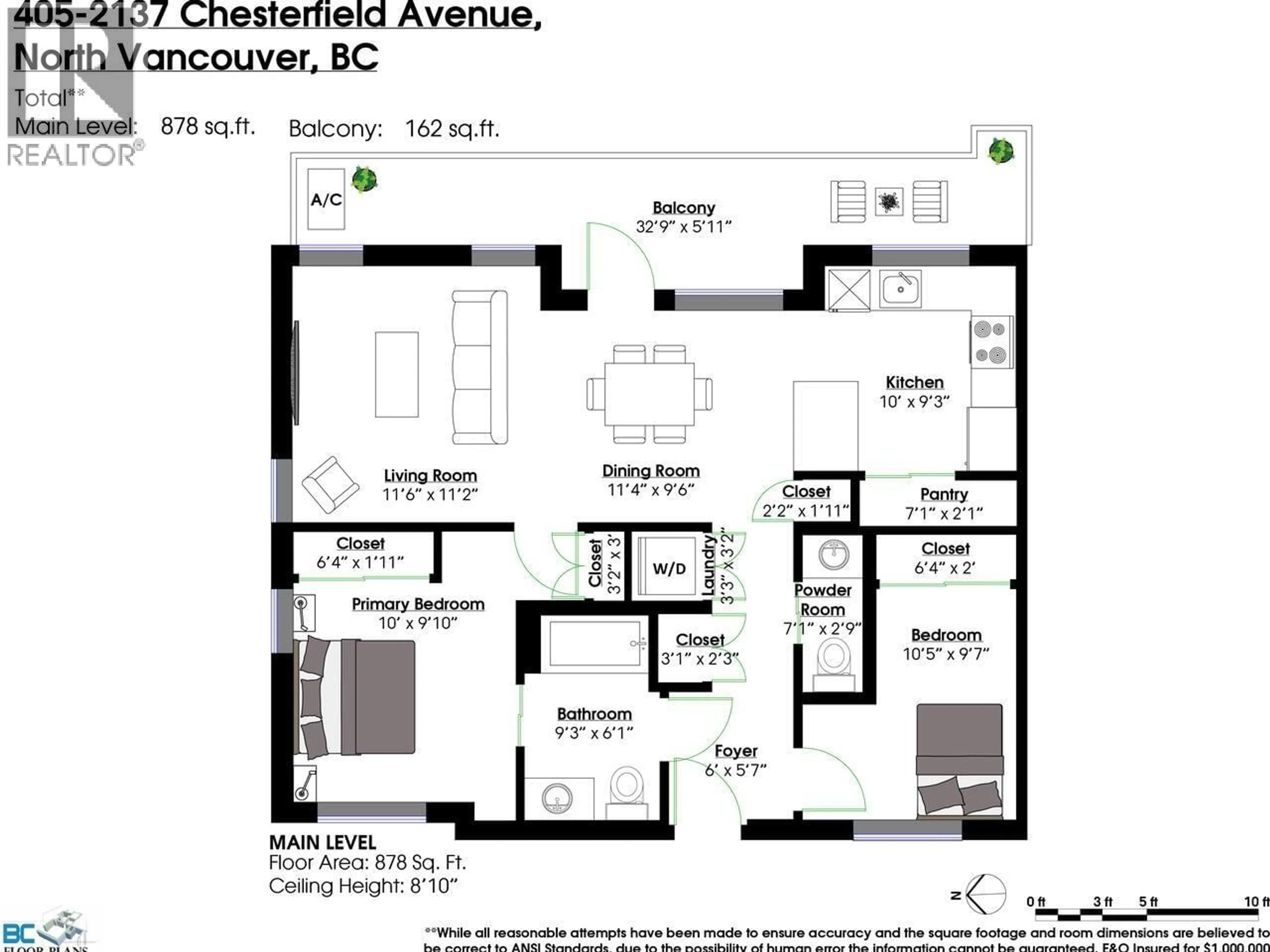 Floor plan for 405 - 2137 CHESTERFIELD AVENUE, North Vancouver British Columbia V7M2P7