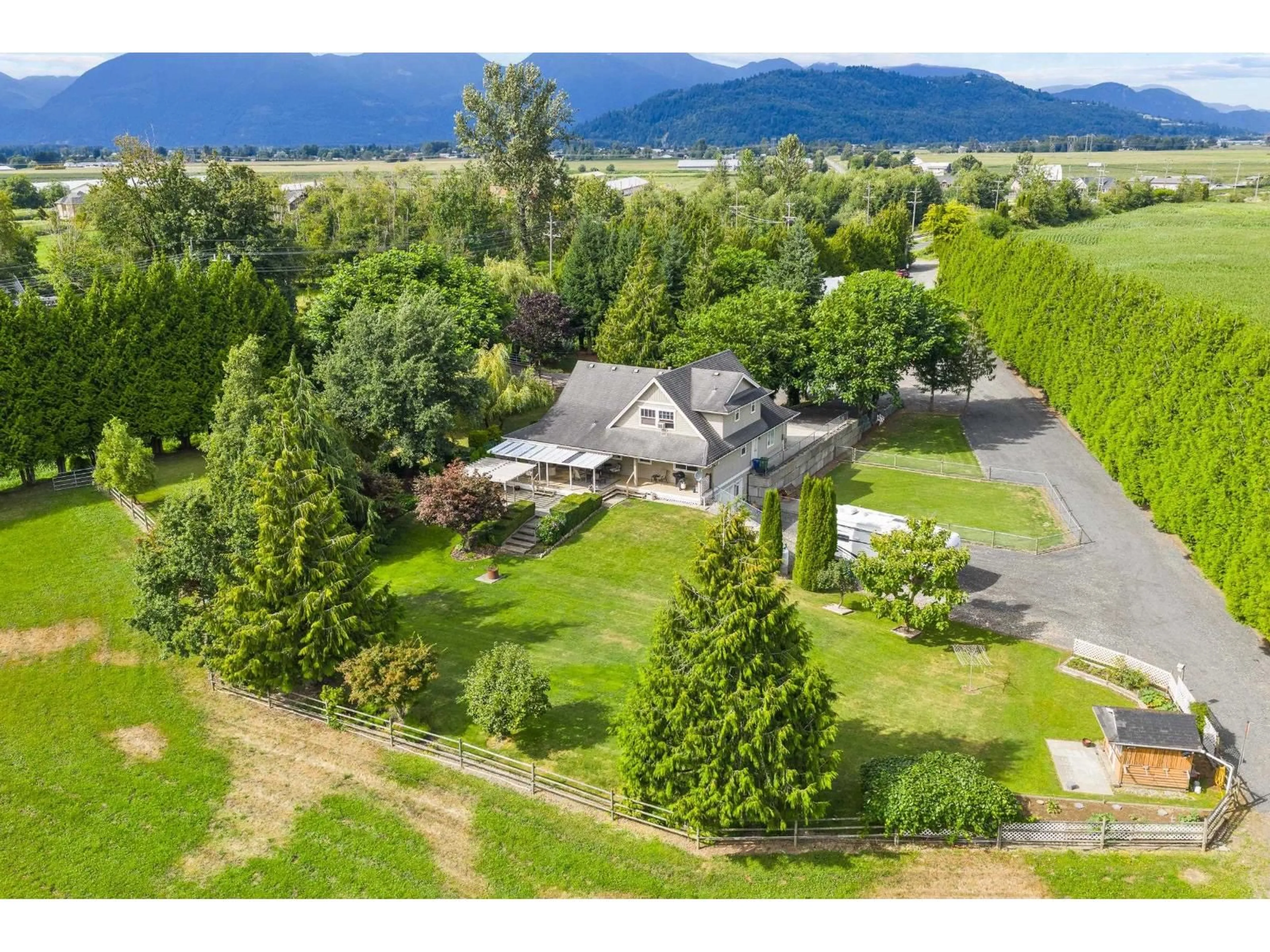 A pic from outside/outdoor area/front of a property/back of a property/a pic from drone, mountain view for 5400 SPURLINE ROAD, Sardis - Greendale British Columbia V2R4B4