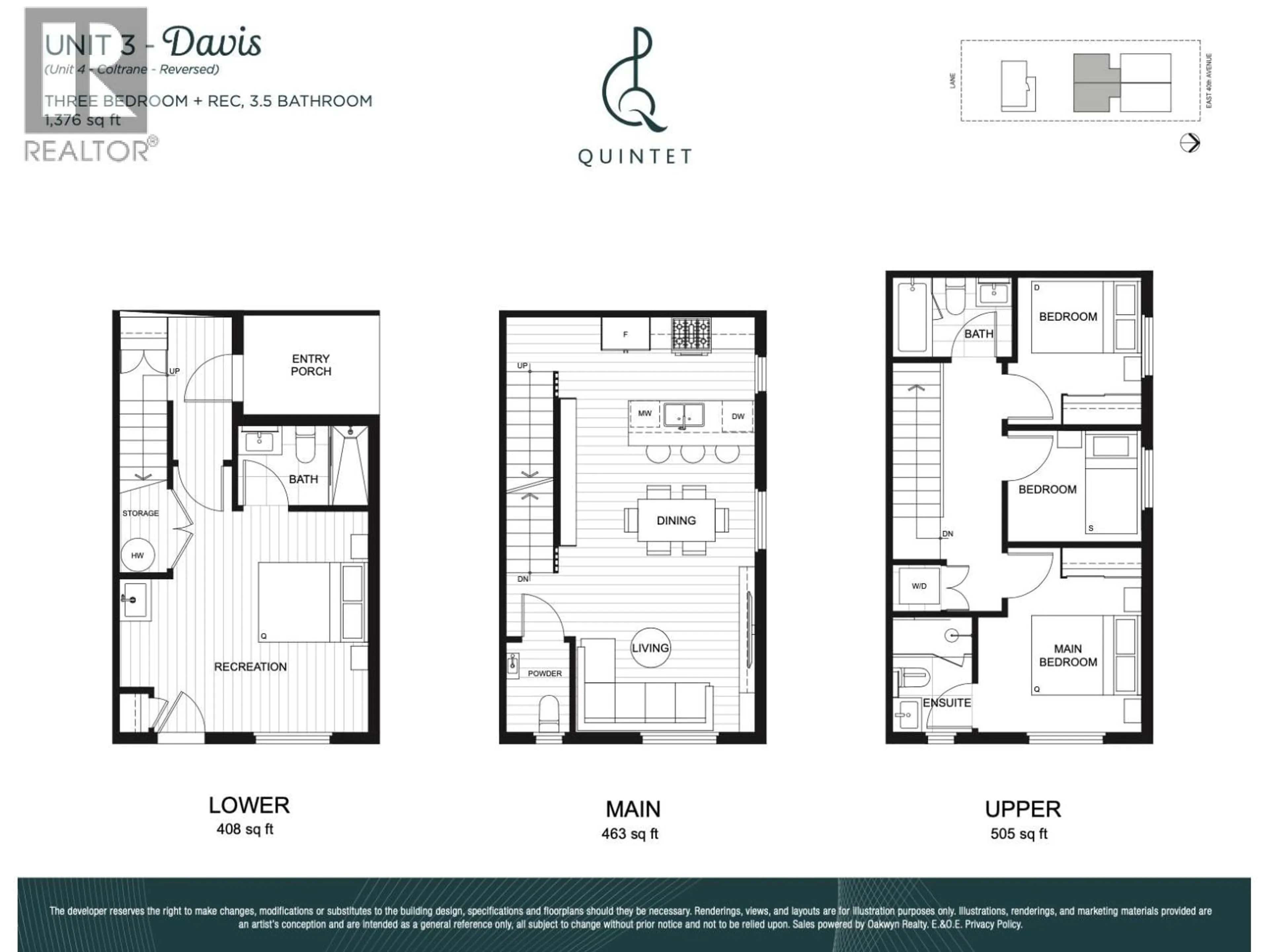 Floor plan for 3 - 2240 40TH AVENUE, Vancouver British Columbia V5P1J5
