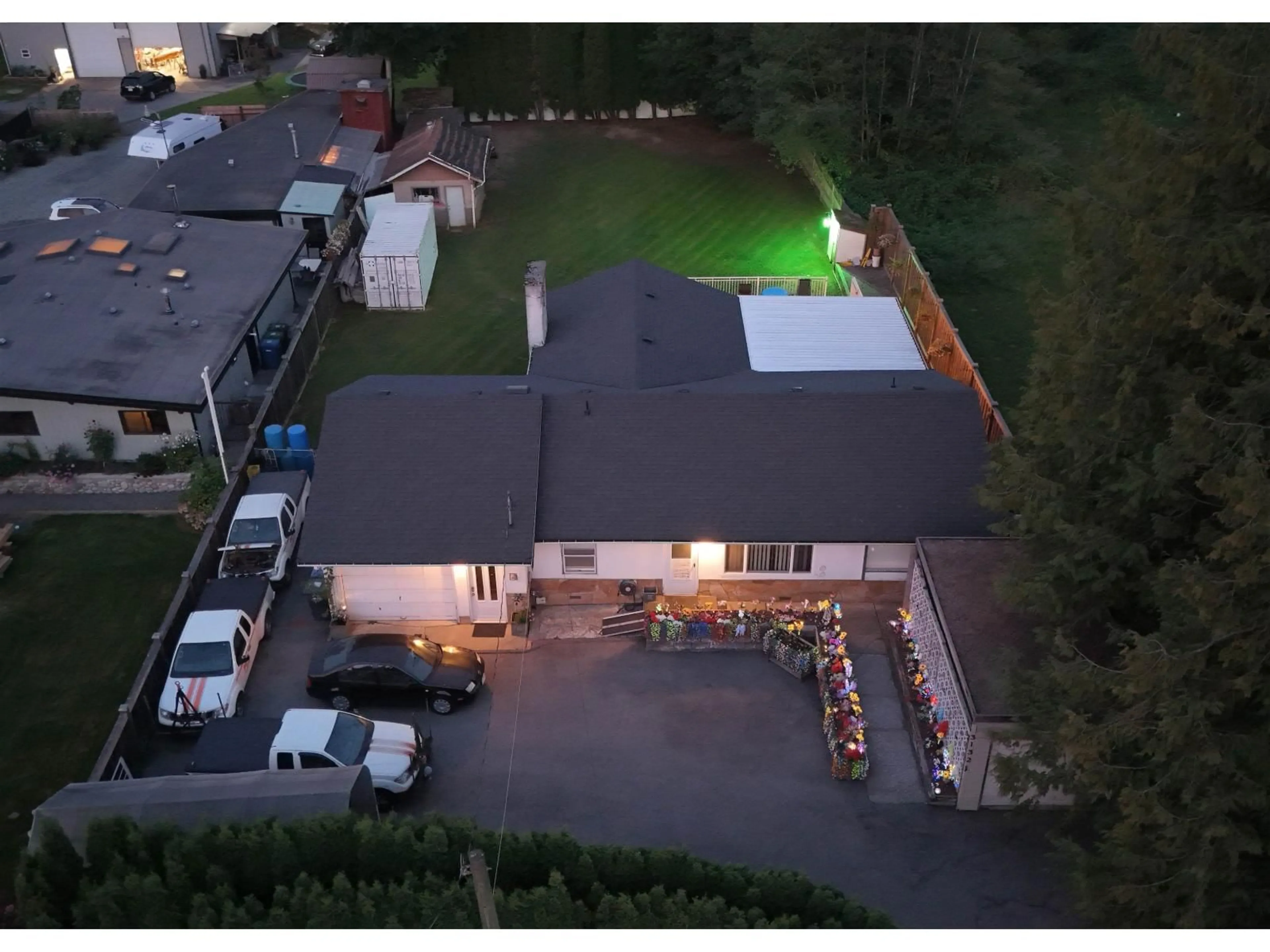 A pic from outside/outdoor area/front of a property/back of a property/a pic from drone, street for 3132 BRADNER ROAD, Abbotsford British Columbia V4X1K2
