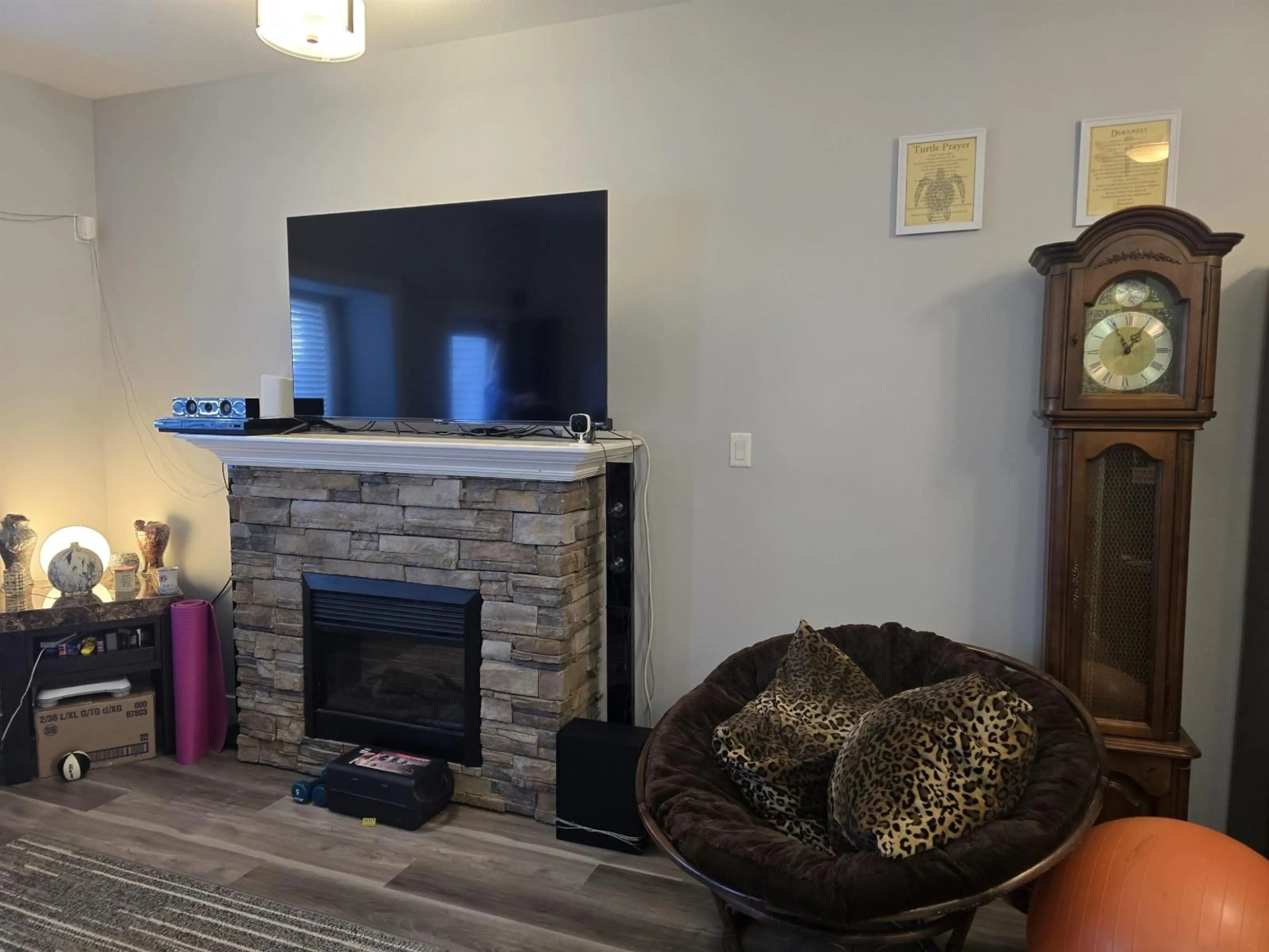 Living room with furniture, wood/laminate floor for 10 - 9140 HAZEL STREET, Chilliwack British Columbia V2P0C2