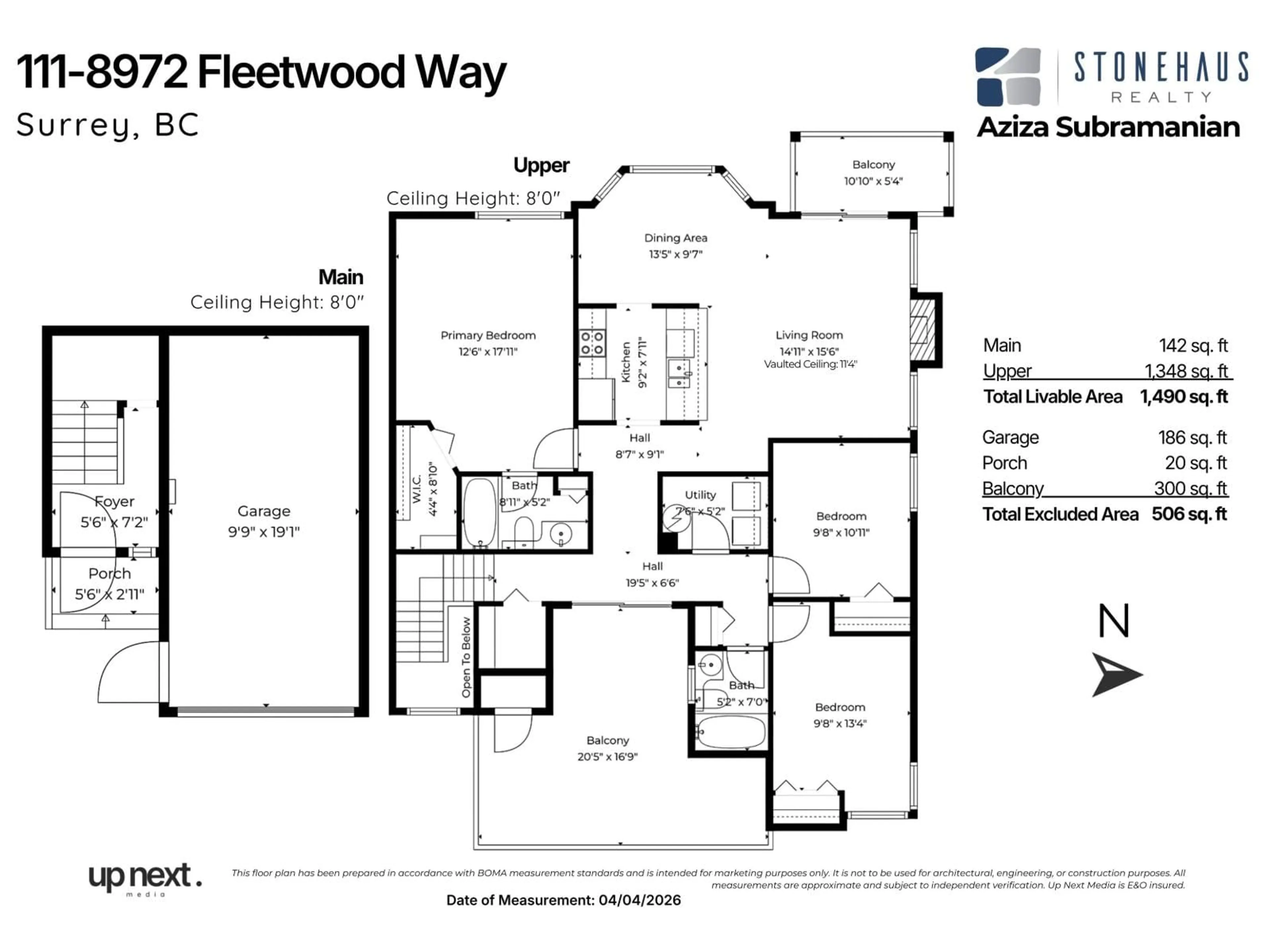 Floor plan for 111 - 8972 FLEETWOOD WAY, Surrey British Columbia V3R0T5