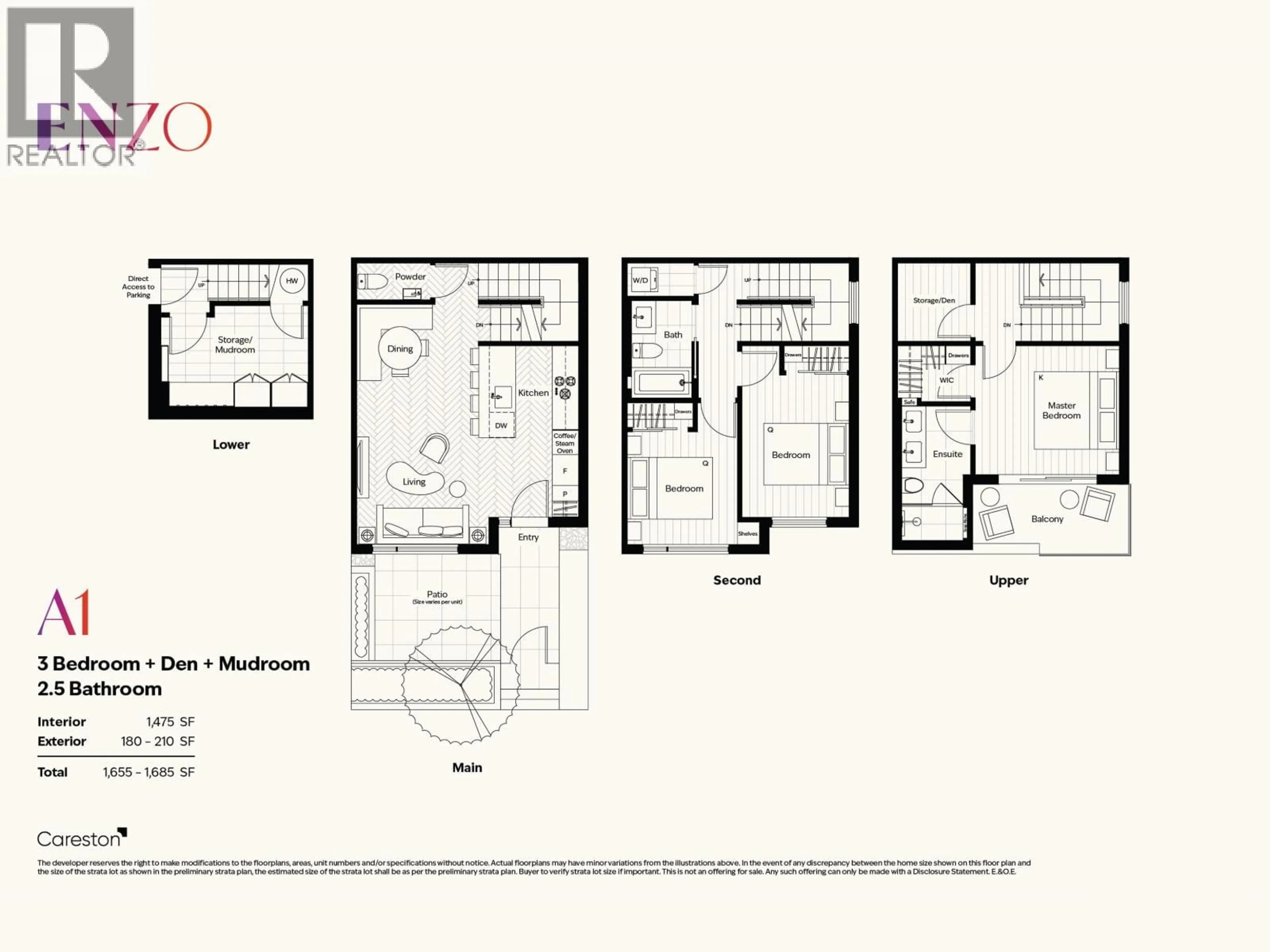 Floor plan for 135 - 522 59TH AVENUE, Vancouver British Columbia V6P1X5