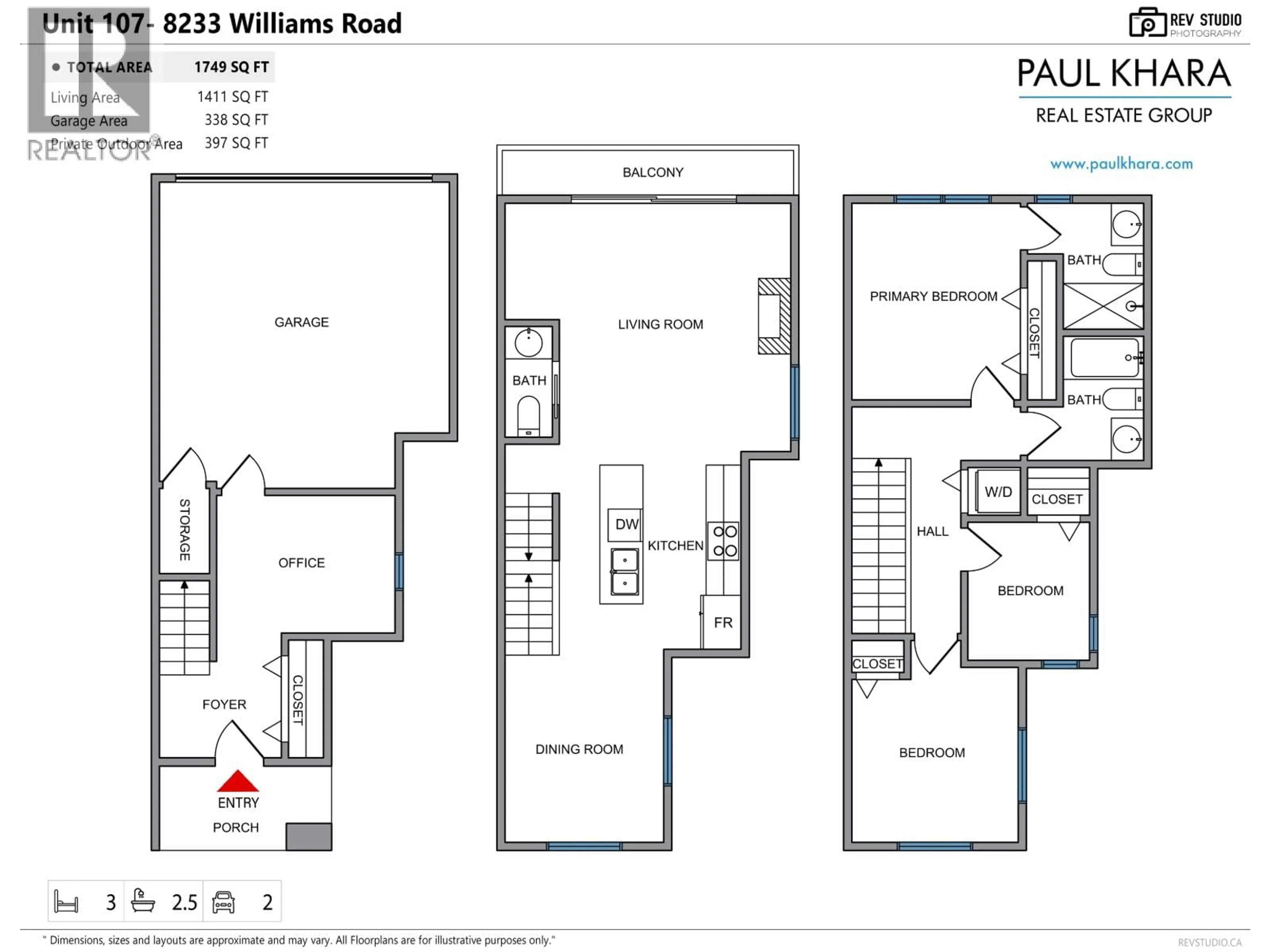 Floor plan for 107 - 8233 WILLIAMS ROAD, Richmond British Columbia V7A1G4
