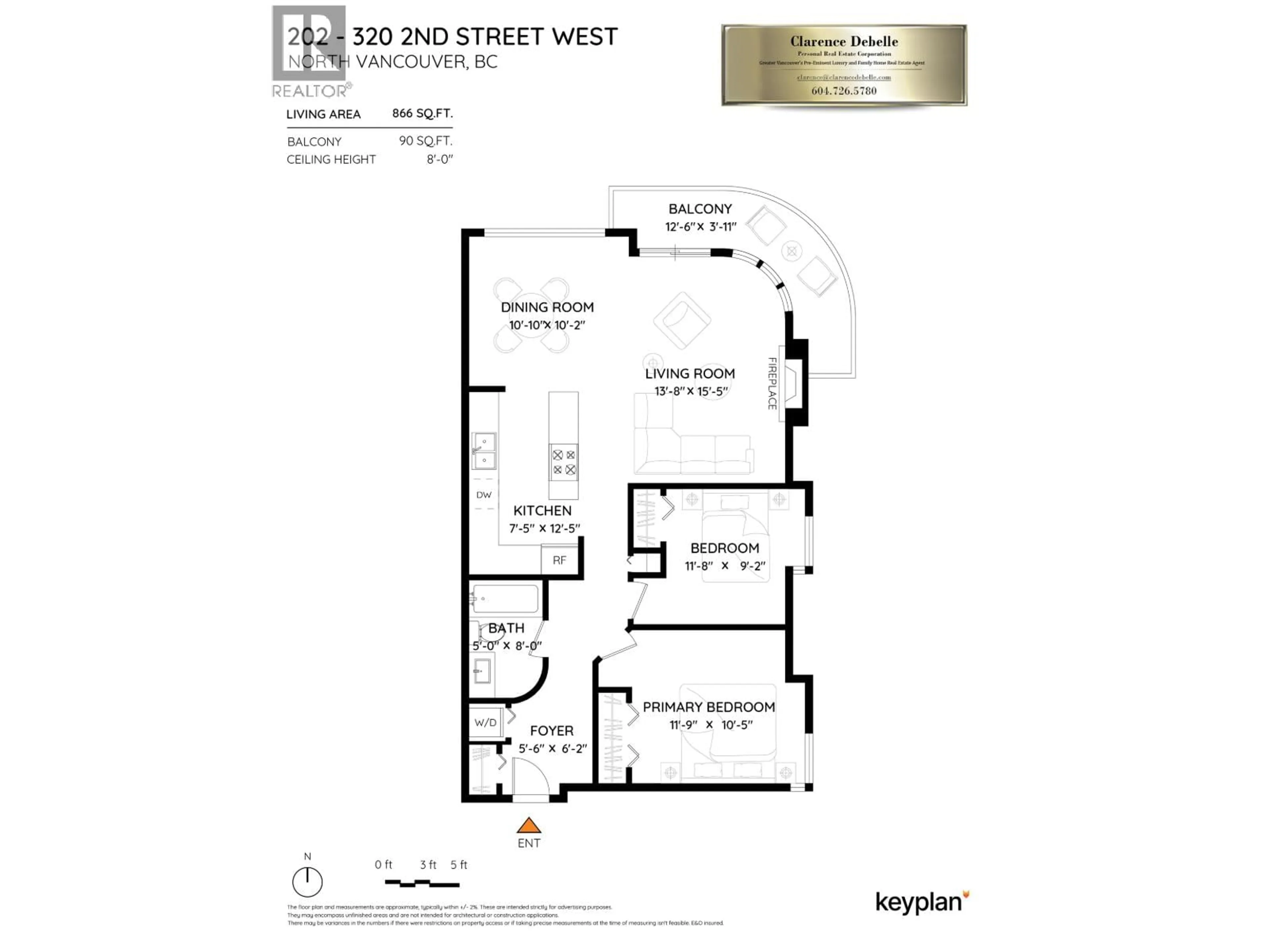 Floor plan for 202 - 320 2ND STREET, North Vancouver British Columbia V7M1E1