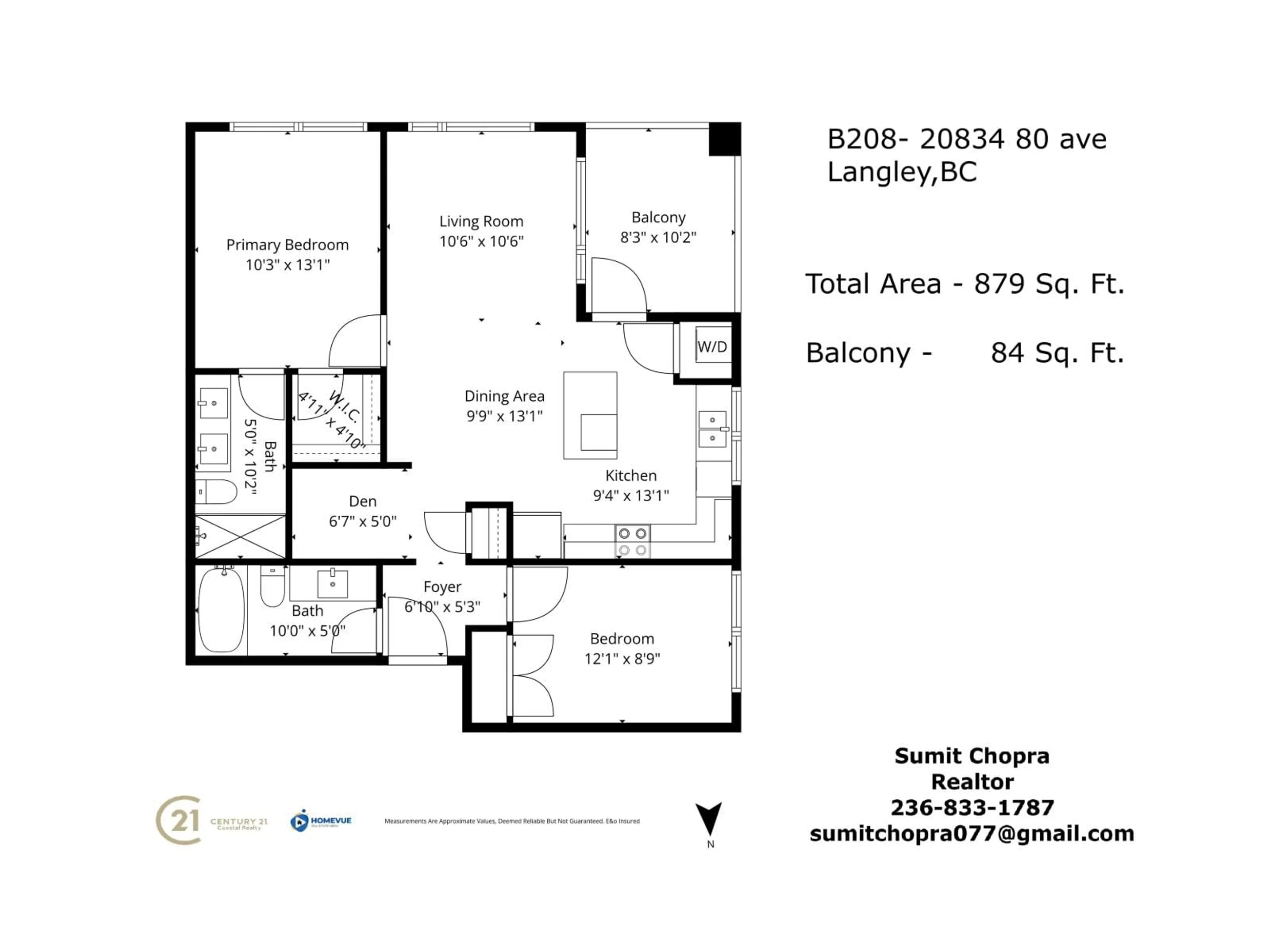 Floor plan for B208 - 20834 80 AVENUE, Langley British Columbia V2Y3M5