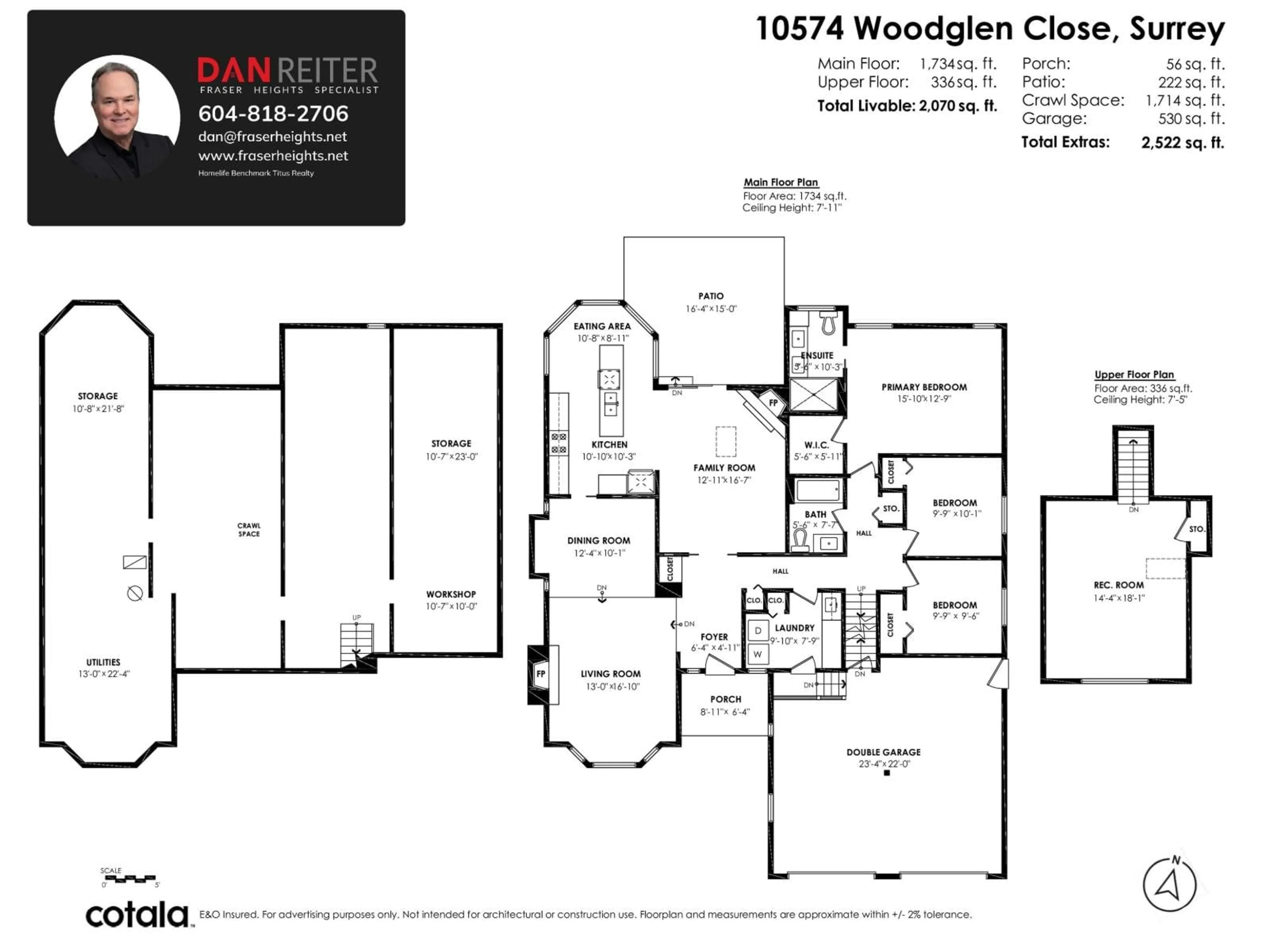 Floor plan for 10574 WOODGLEN CLOSE, Surrey British Columbia V4N1V4