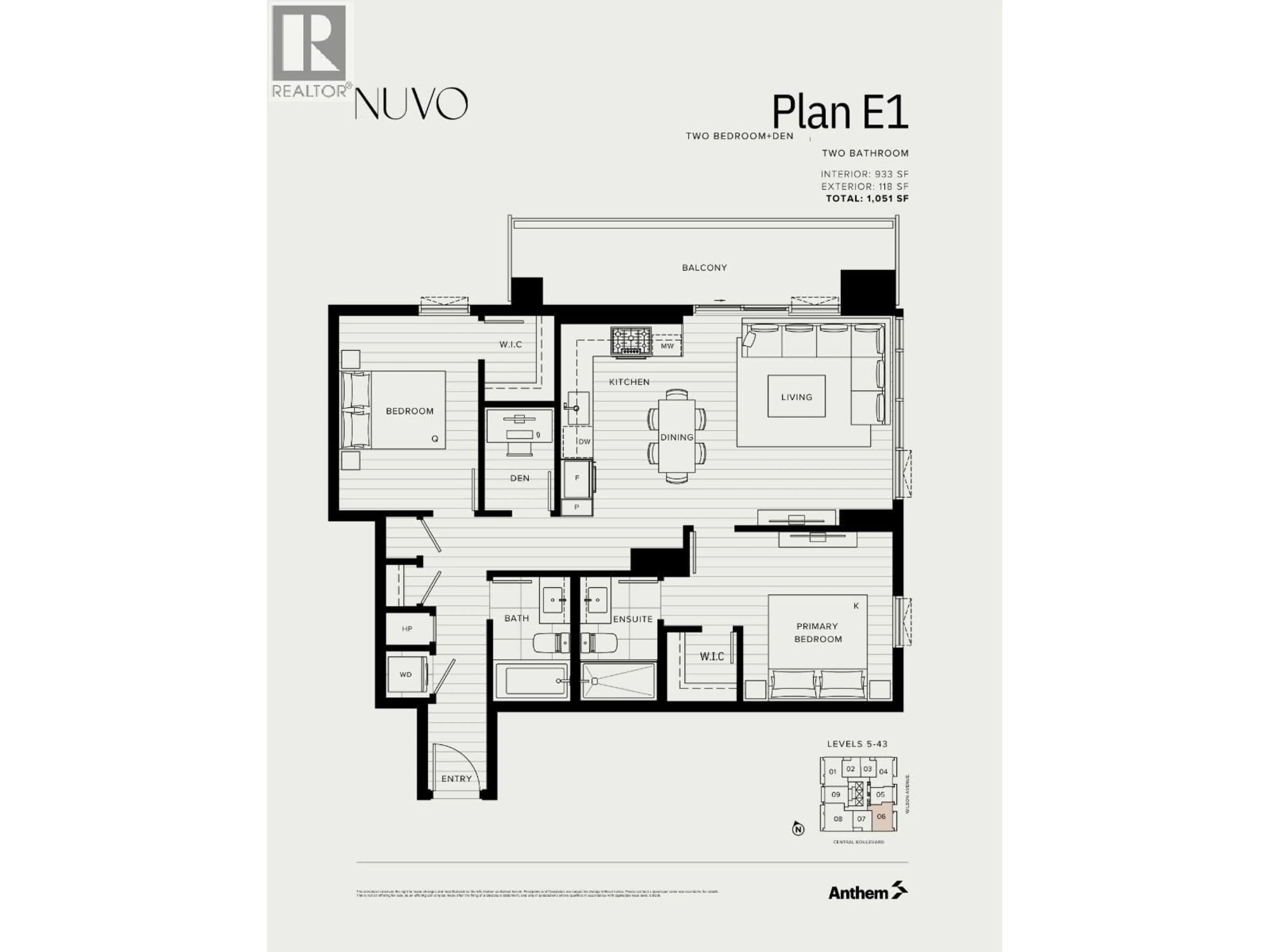 Floor plan for 3706 - 6087 WILSON AVENUE, Burnaby British Columbia V5H0M1