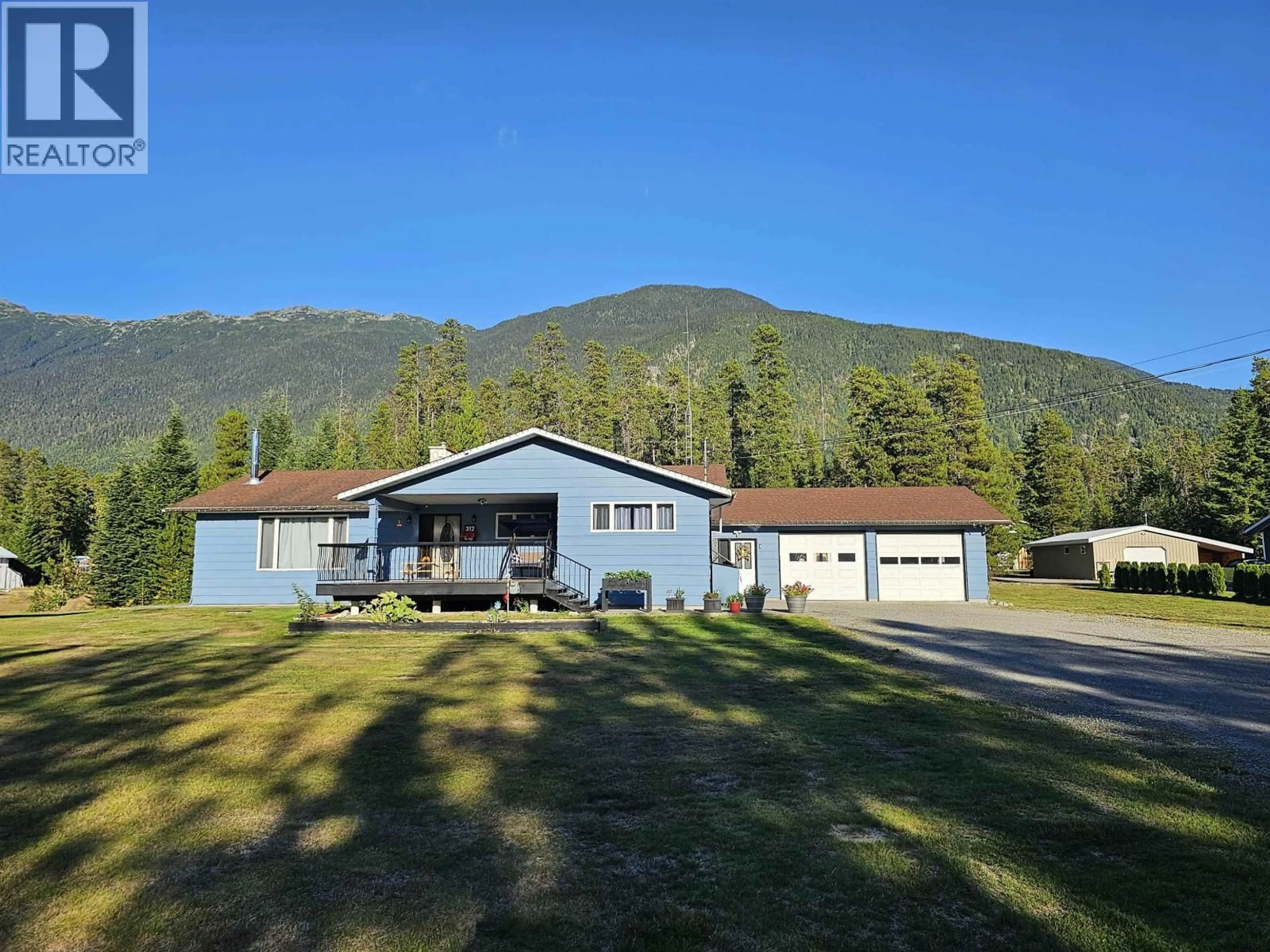 A pic from outside/outdoor area/front of a property/back of a property/a pic from drone, mountain view for 312 SOCKEYE CREEK STREET, Terrace British Columbia V8G0G5
