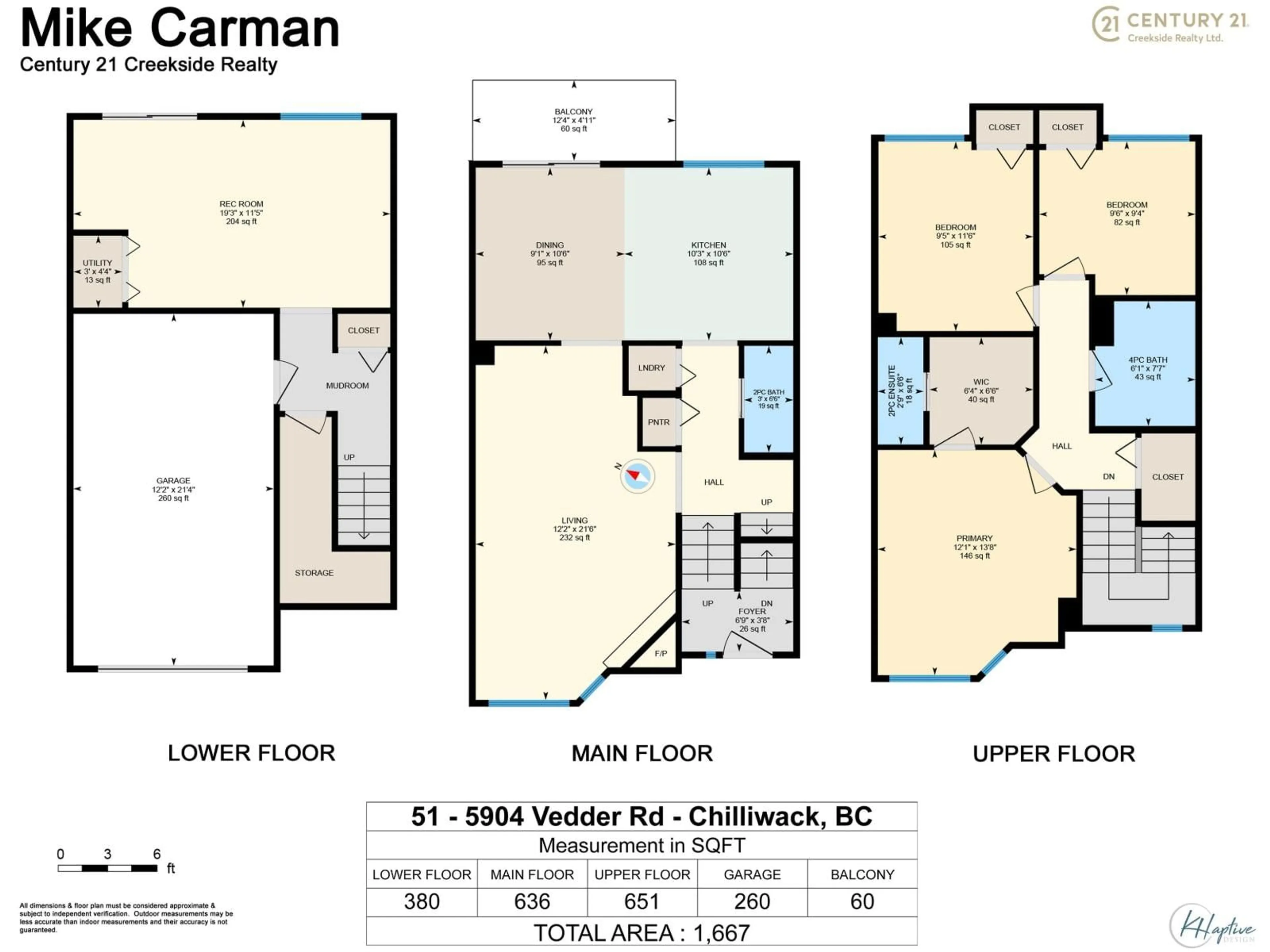Floor plan for 51 - 5904 VEDDER ROAD, Chilliwack British Columbia V2R3E7