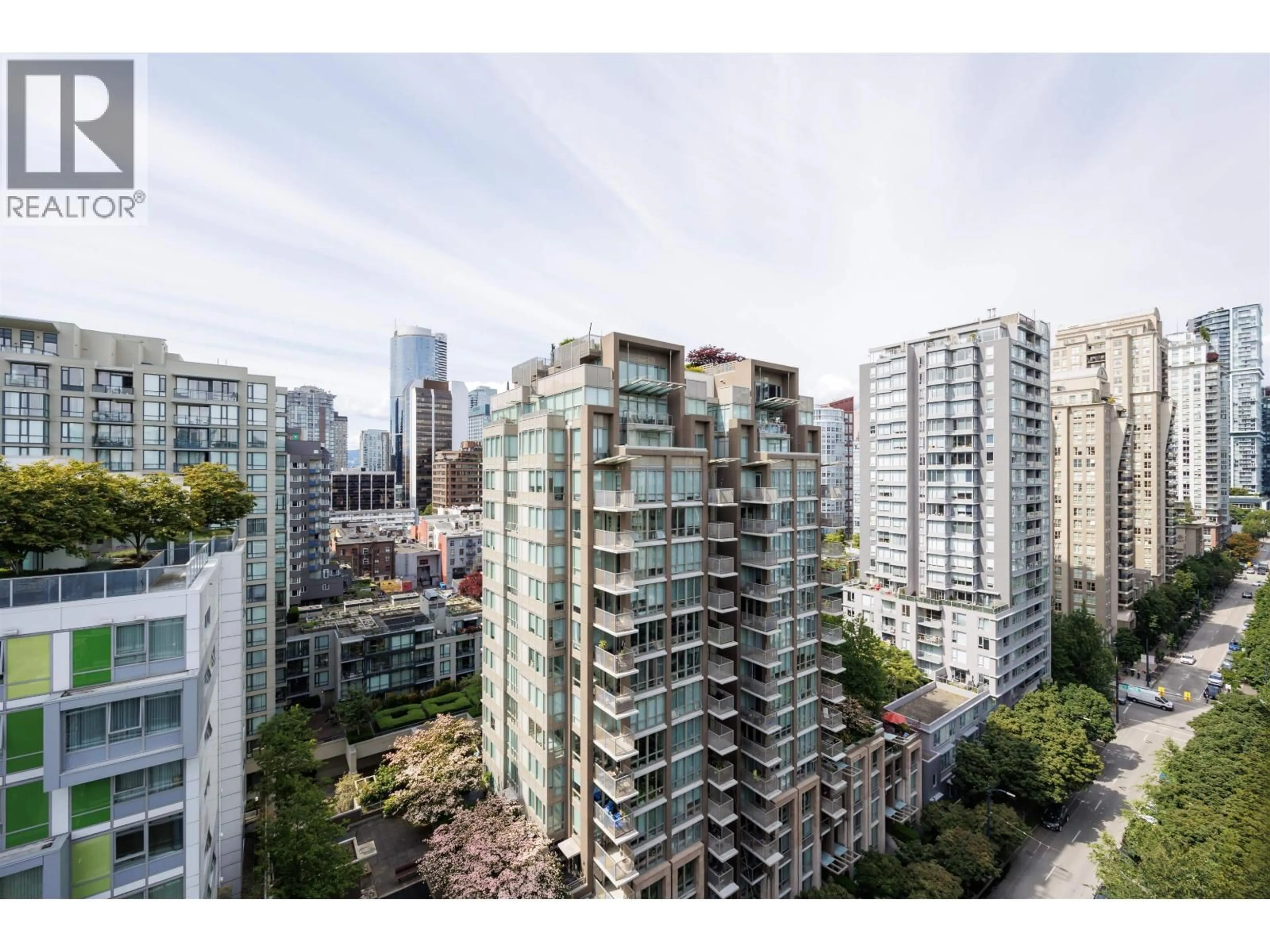 A pic from outside/outdoor area/front of a property/back of a property/a pic from drone, city buildings view from balcony for 1704 - 1088 RICHARDS STREET, Vancouver British Columbia V6B0J8