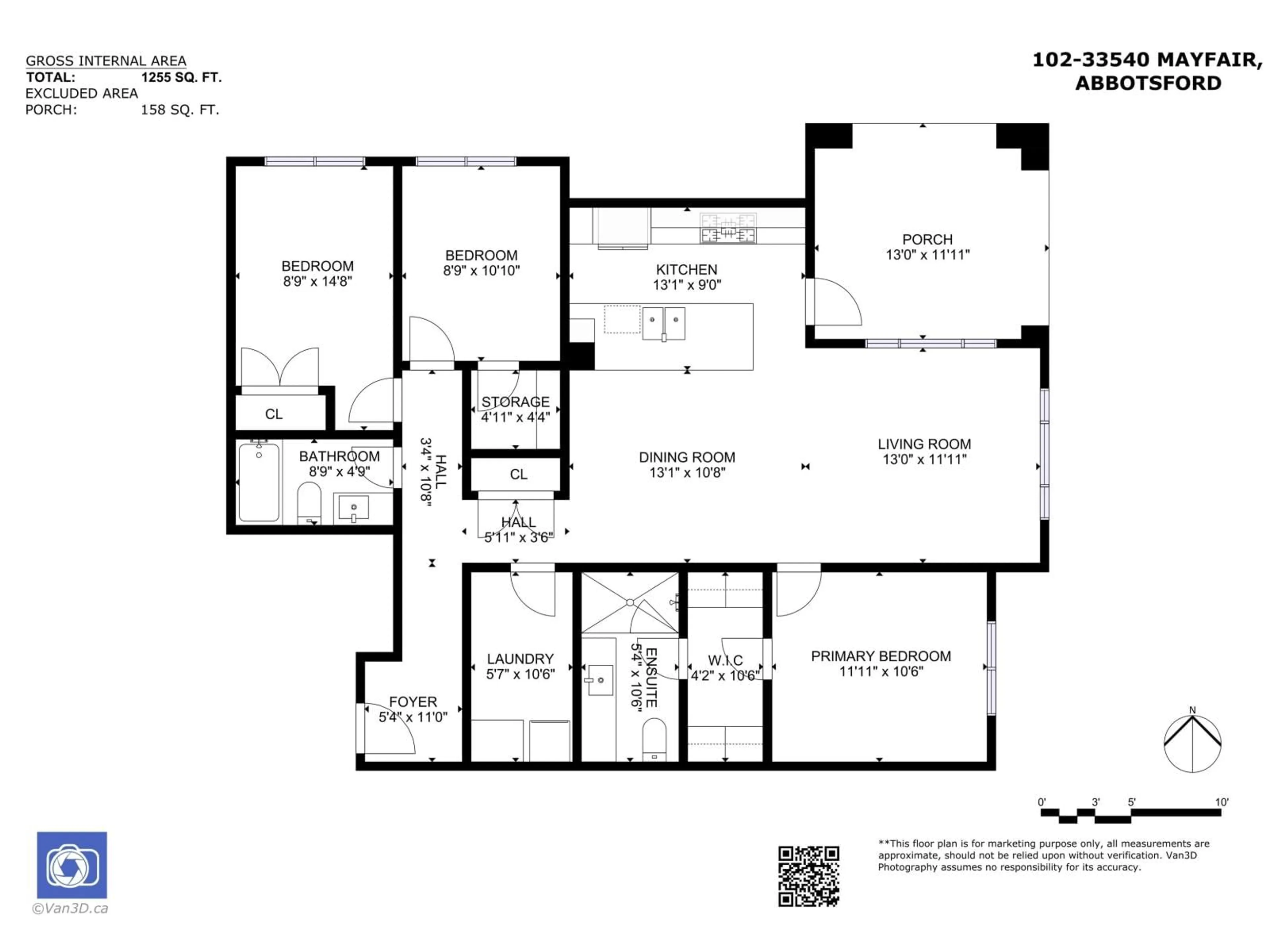 Floor plan for 102 - 33540 MAYFAIR AVENUE, Abbotsford British Columbia V2S0J3