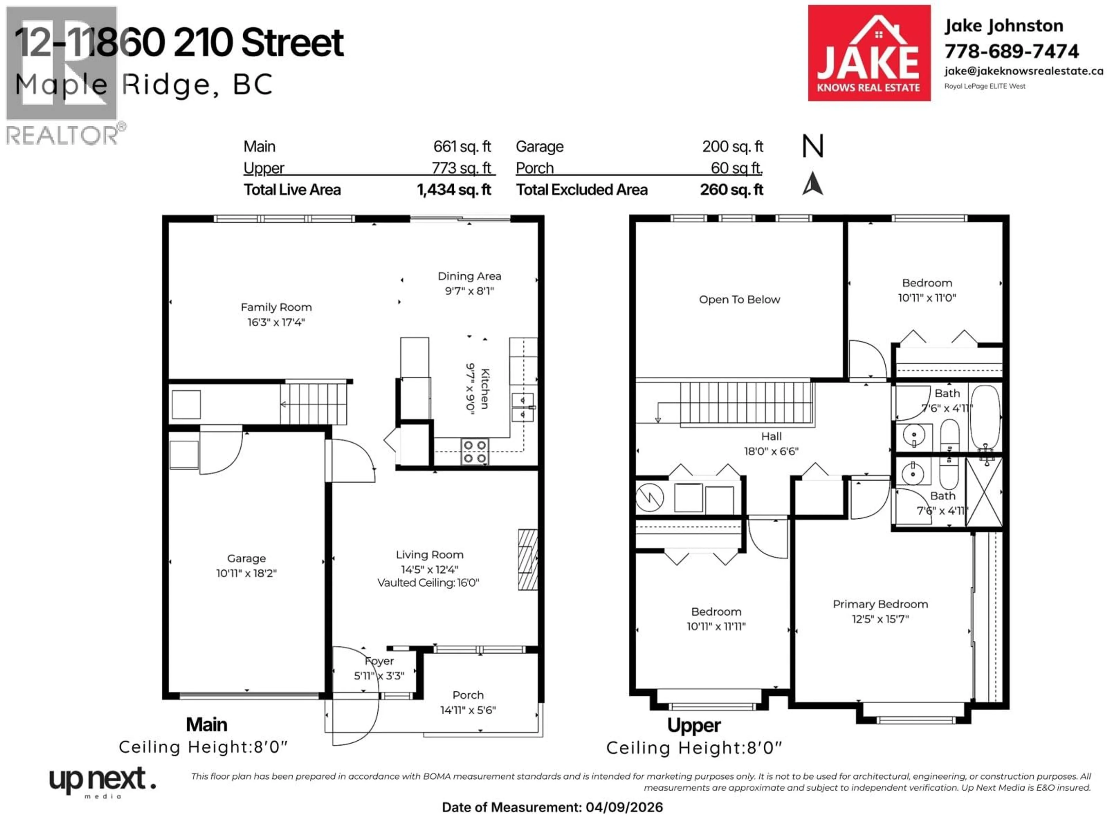Floor plan for 12 - 11860 210 STREET, Maple Ridge British Columbia V2X8A3