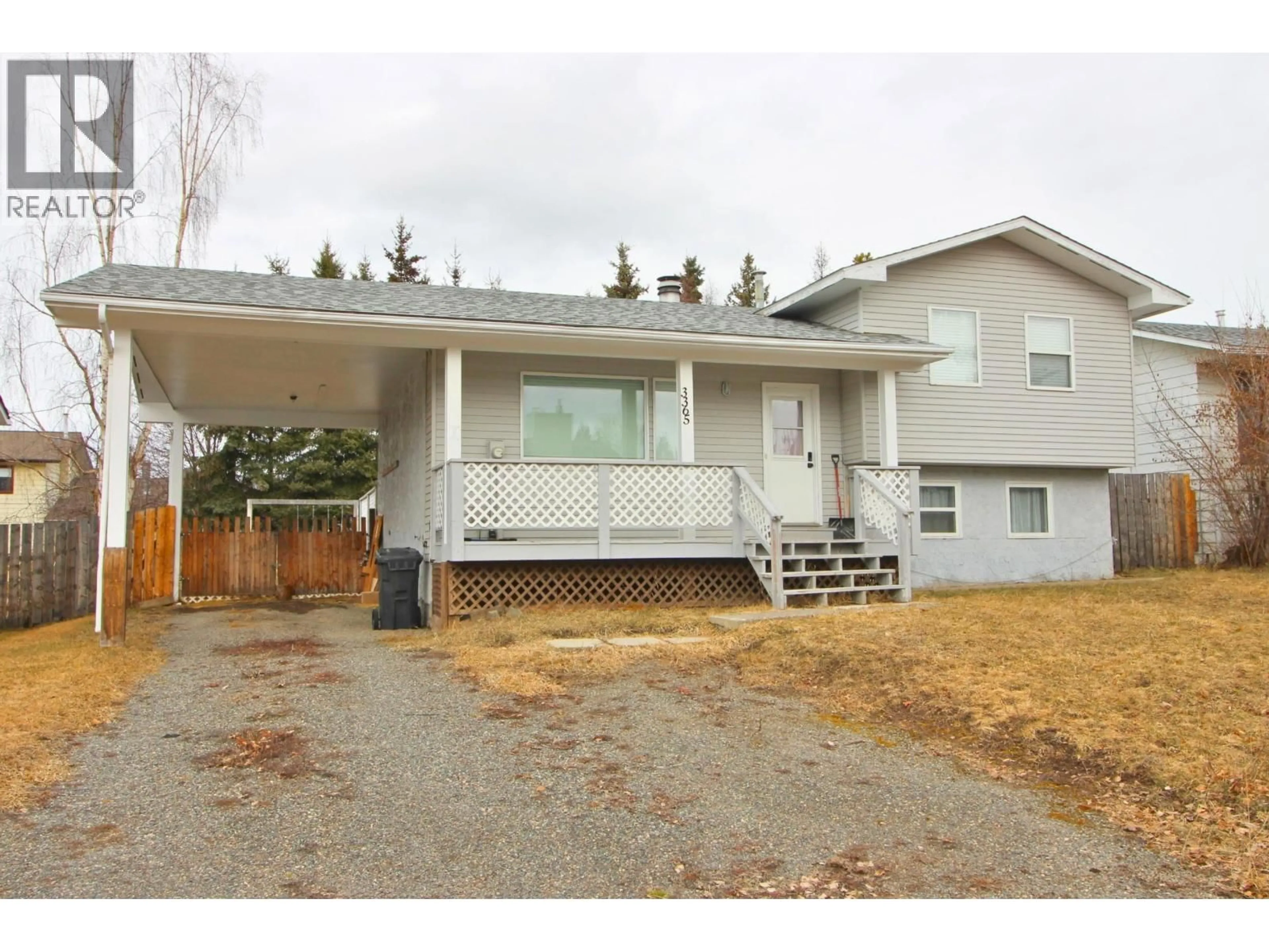 Home with vinyl exterior material, street for 3365 JEWEL ROAD, Houston British Columbia V0J1Z0